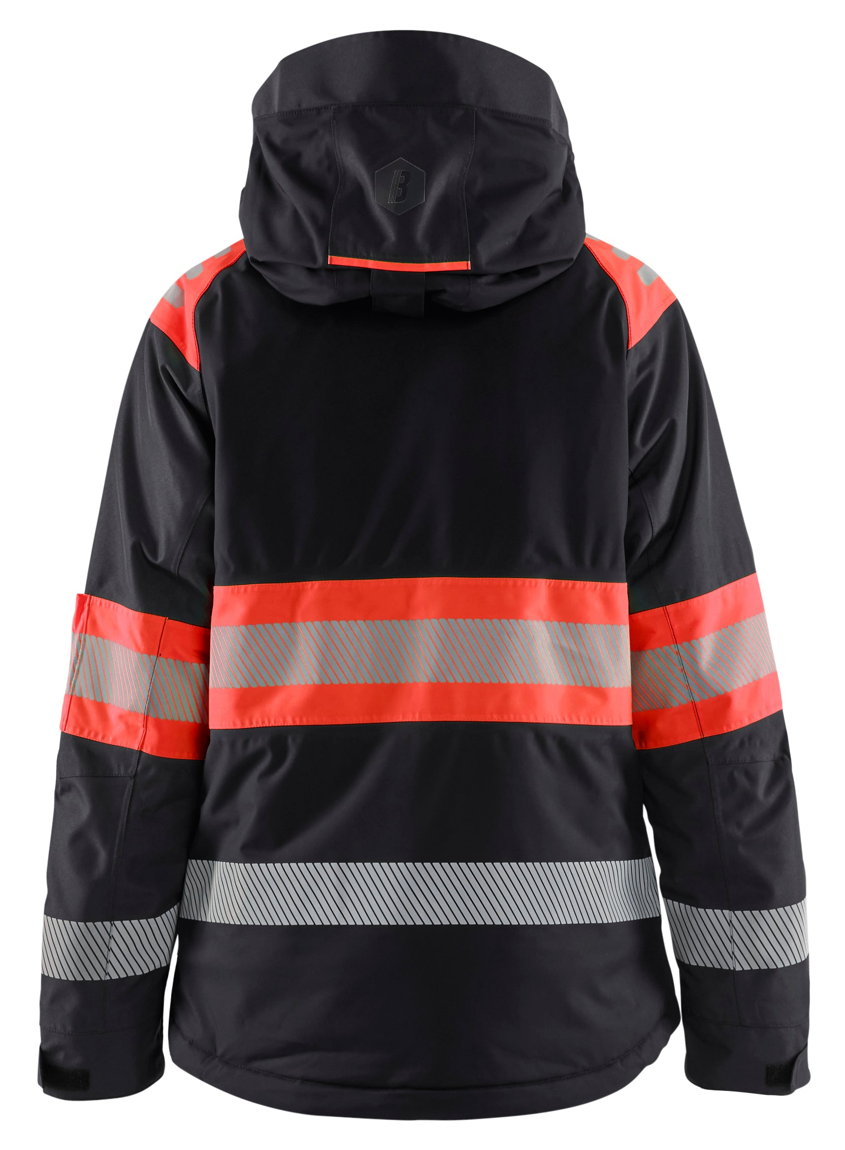 Blåkläder 4470 Dame High Vis Vinterjakke detalje med logo