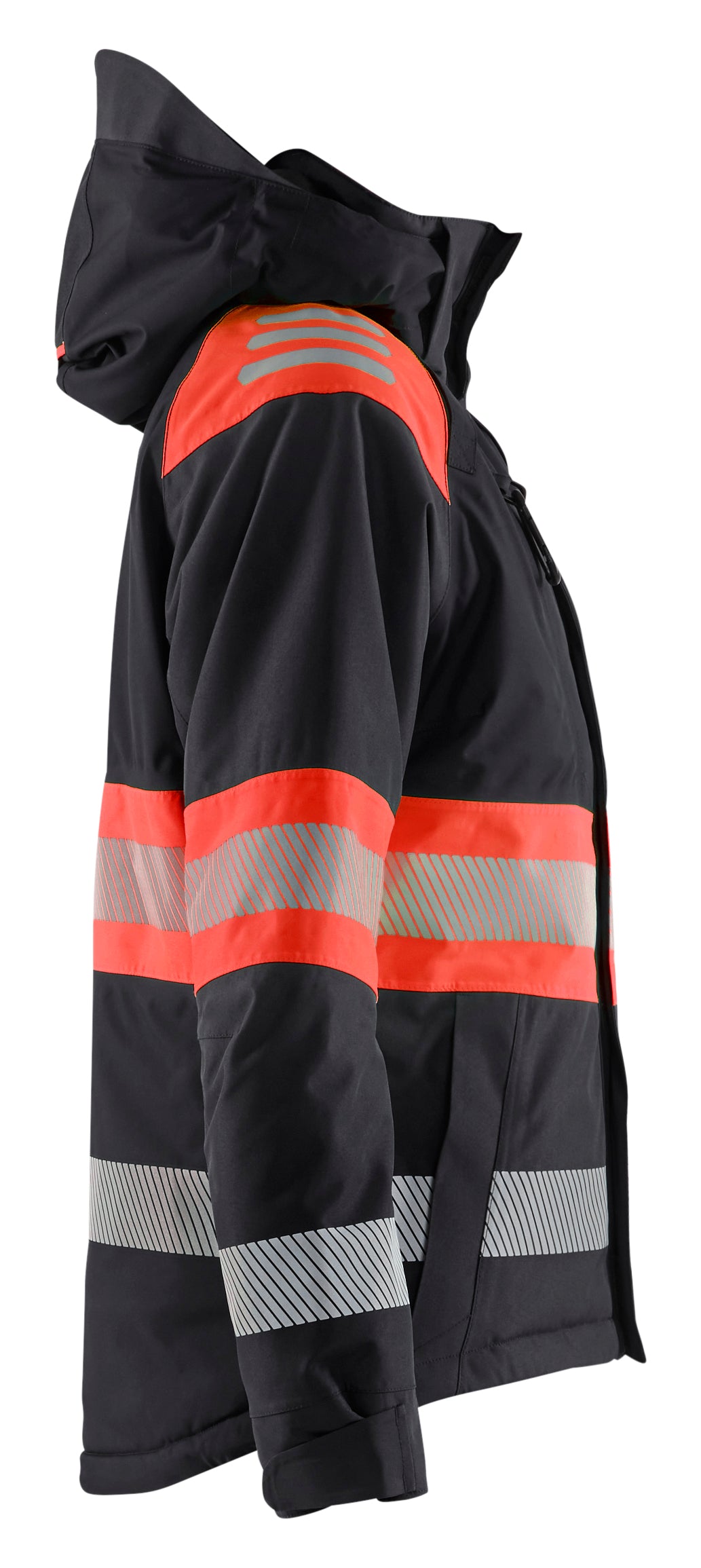 Blåkläder 4470 Dame High Vis Vinterjakke nærbillede til broderi