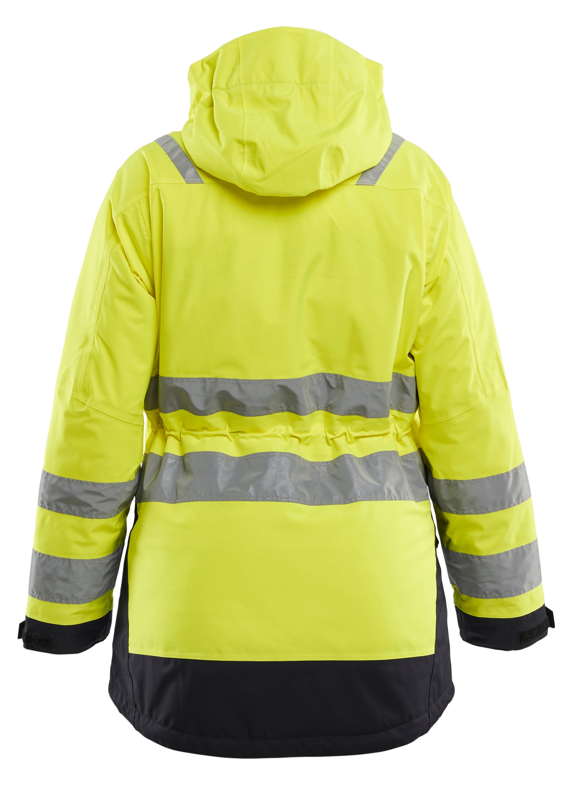 Blåkläder 4472 Dame High Vis Vinterparkajakke nærbillede med logo