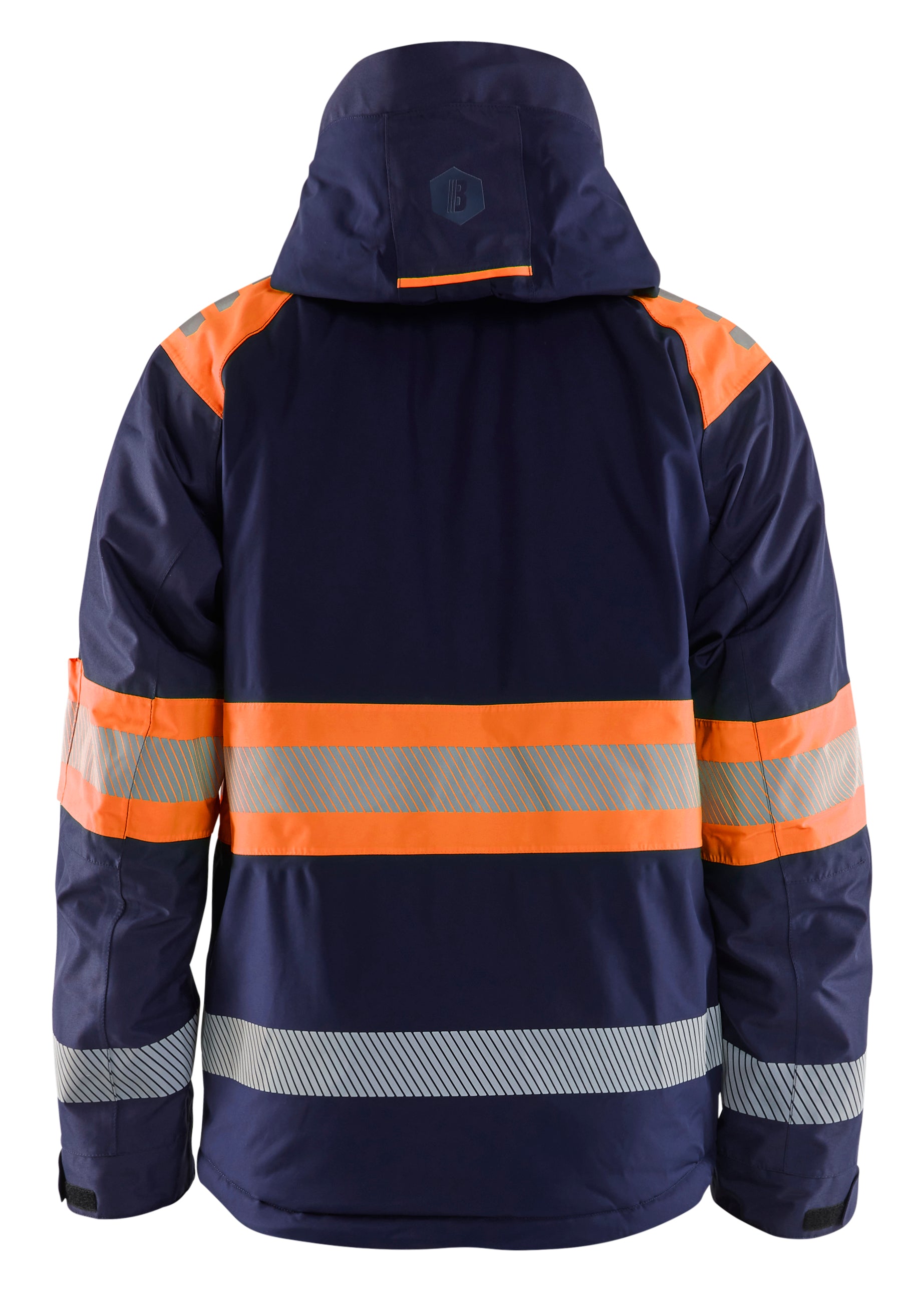 Blåkläder 4480 High Vis Vinterjakke nærbillede med logo