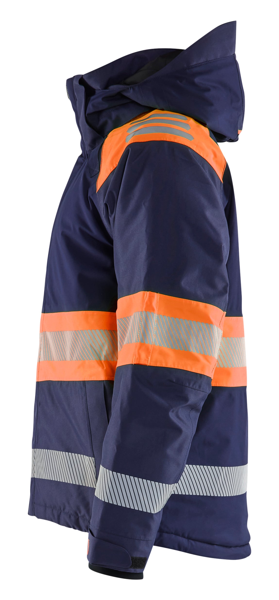 Blåkläder 4480 High Vis Vinterjakke produktbillede med tryk