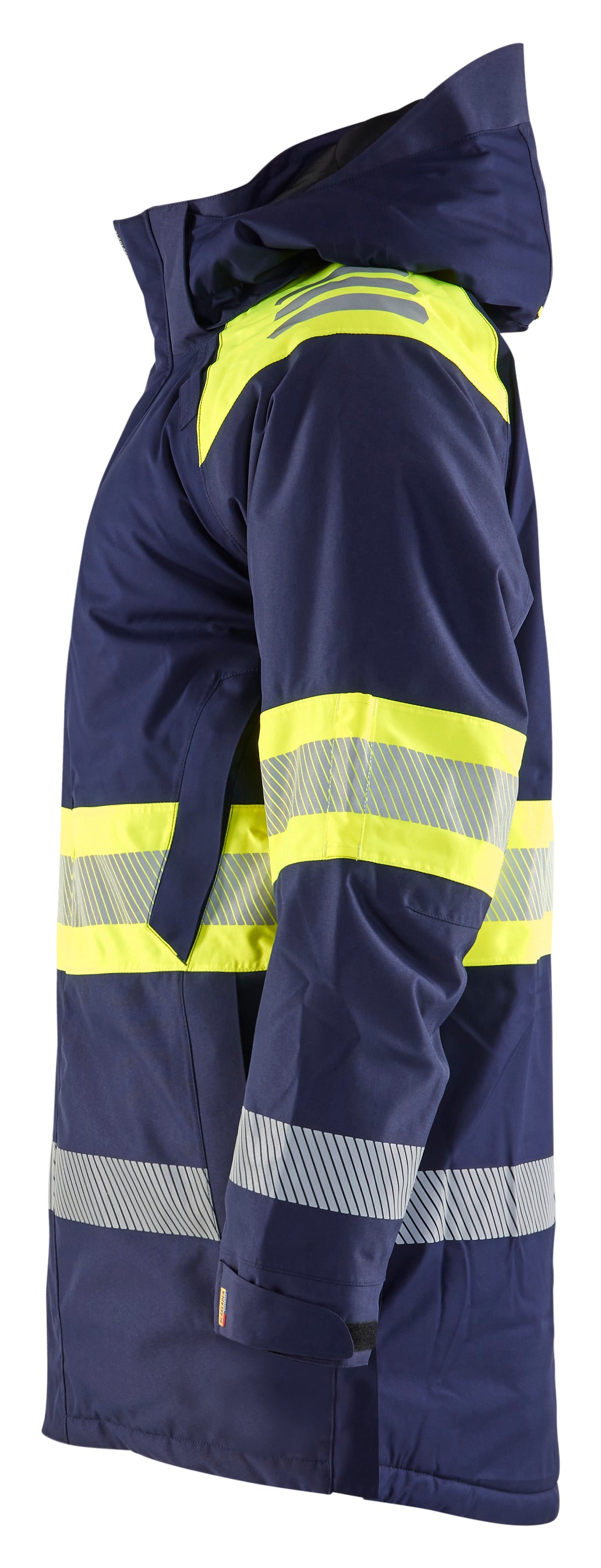 Blåkläder 4485 High Vis Vinterparkajakke produktfoto med tryk