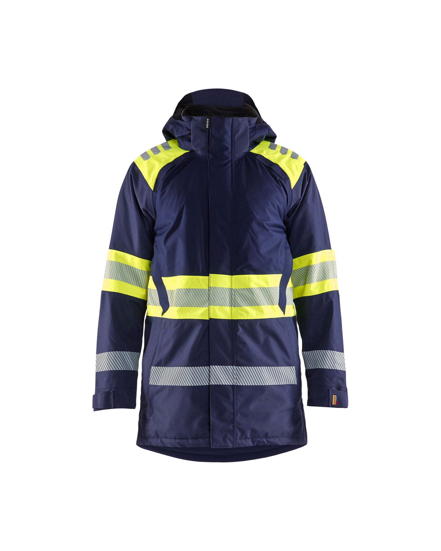 Blåkläder 4485 High Vis Vinterparkajakke, Marineblå/High Vis Gul