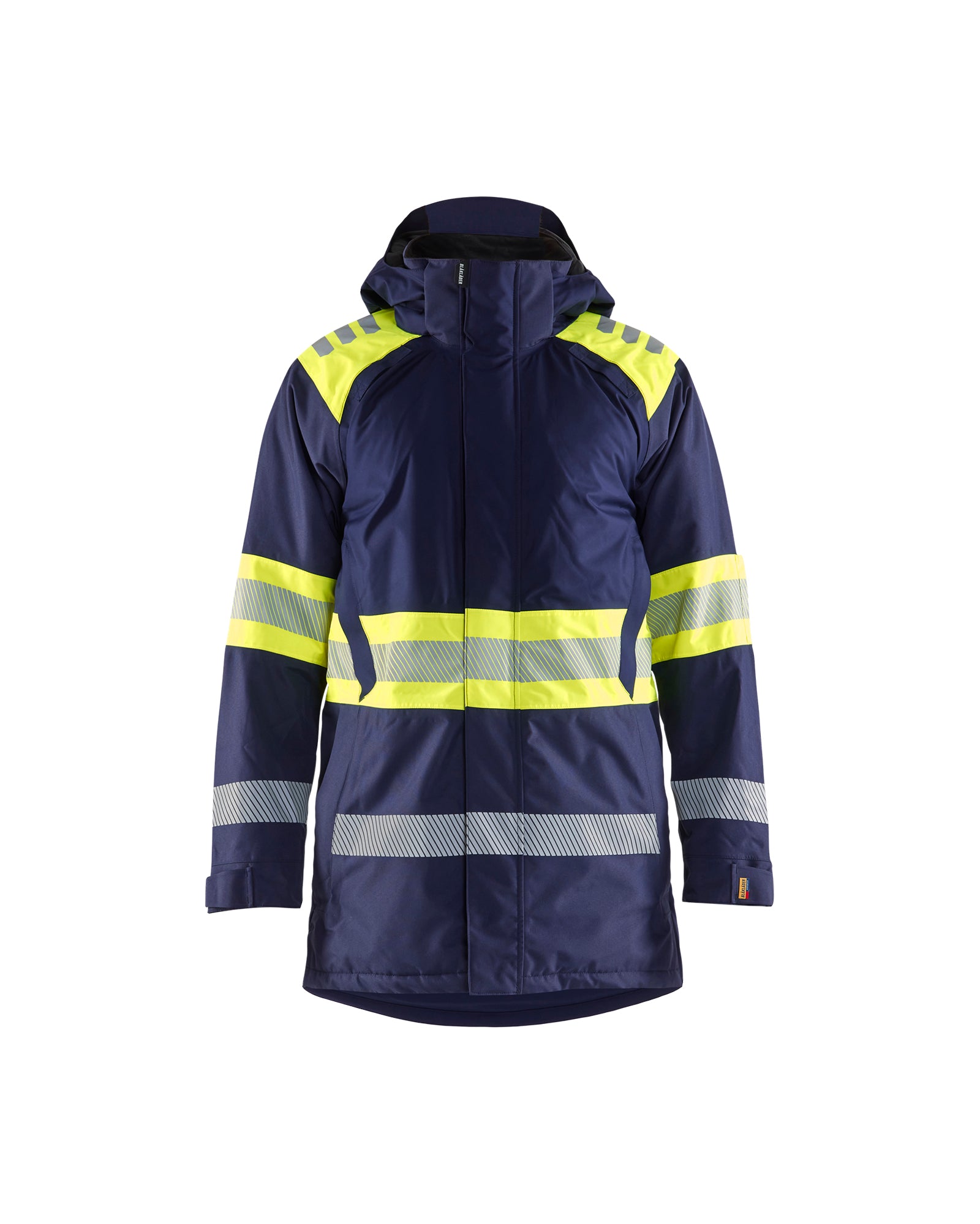 Blåkläder 4485 High Vis Vinterparkajakke, Marineblå/High Vis Gul