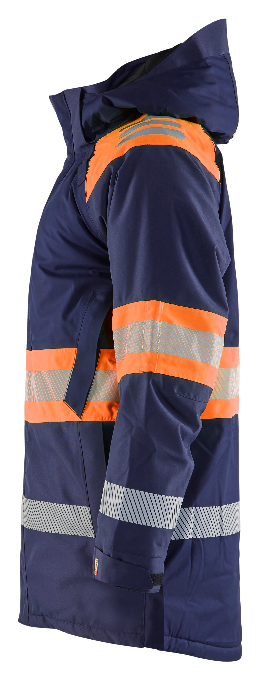 Blåkläder 4485 High Vis Vinterparkajakke produktbillede med tryk