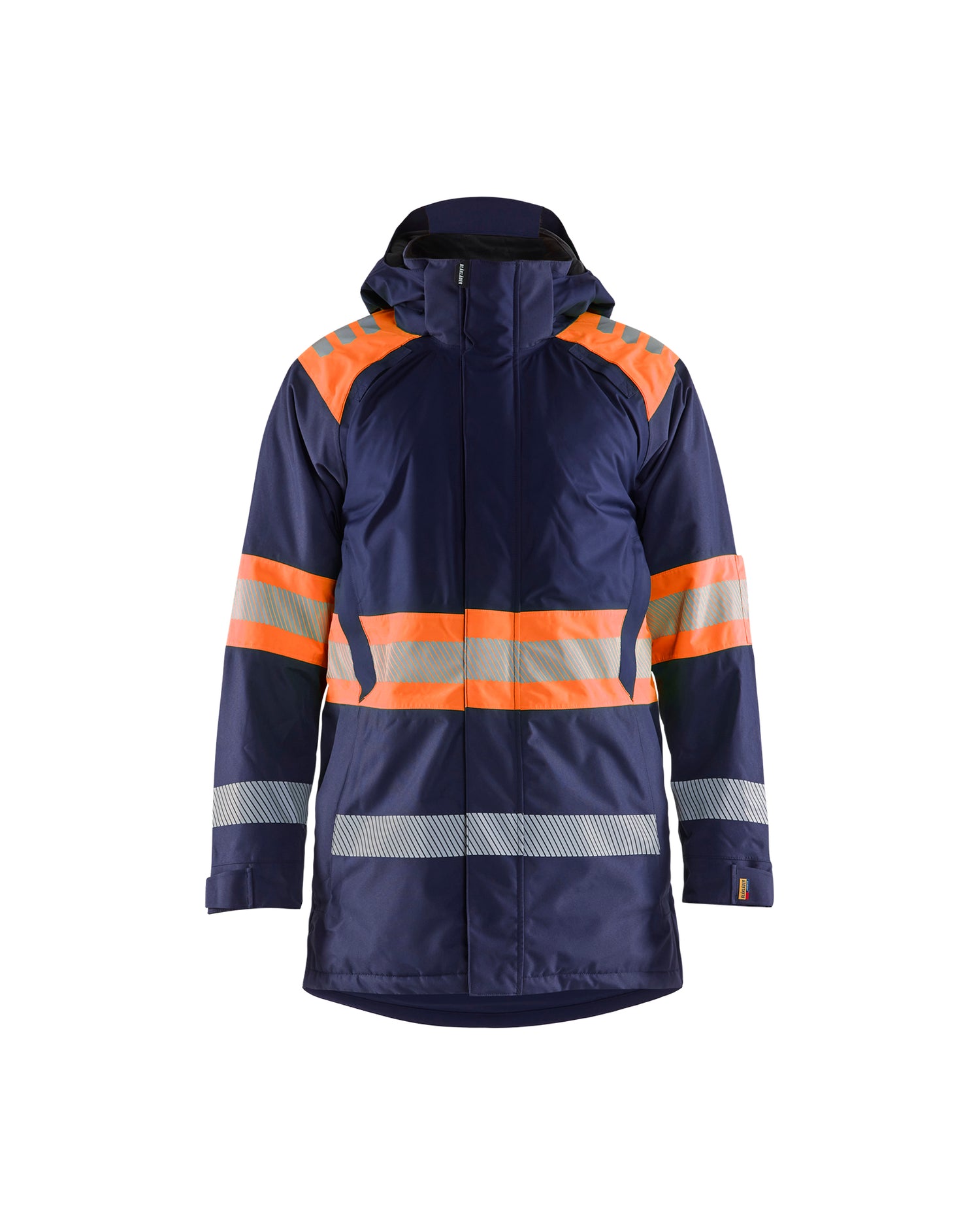 Blåkläder 4485 High Vis Vinterparkajakke, Marineblå/High Vis Orange