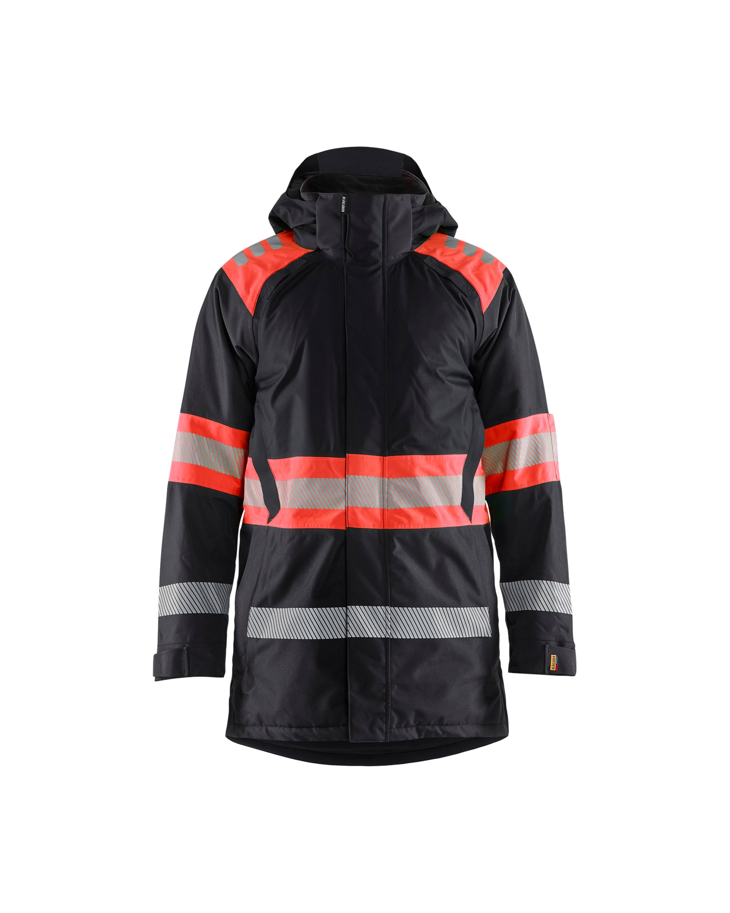 Blåkläder 4485 High Vis Vinterparkajakke, Sort/High Vis Rød