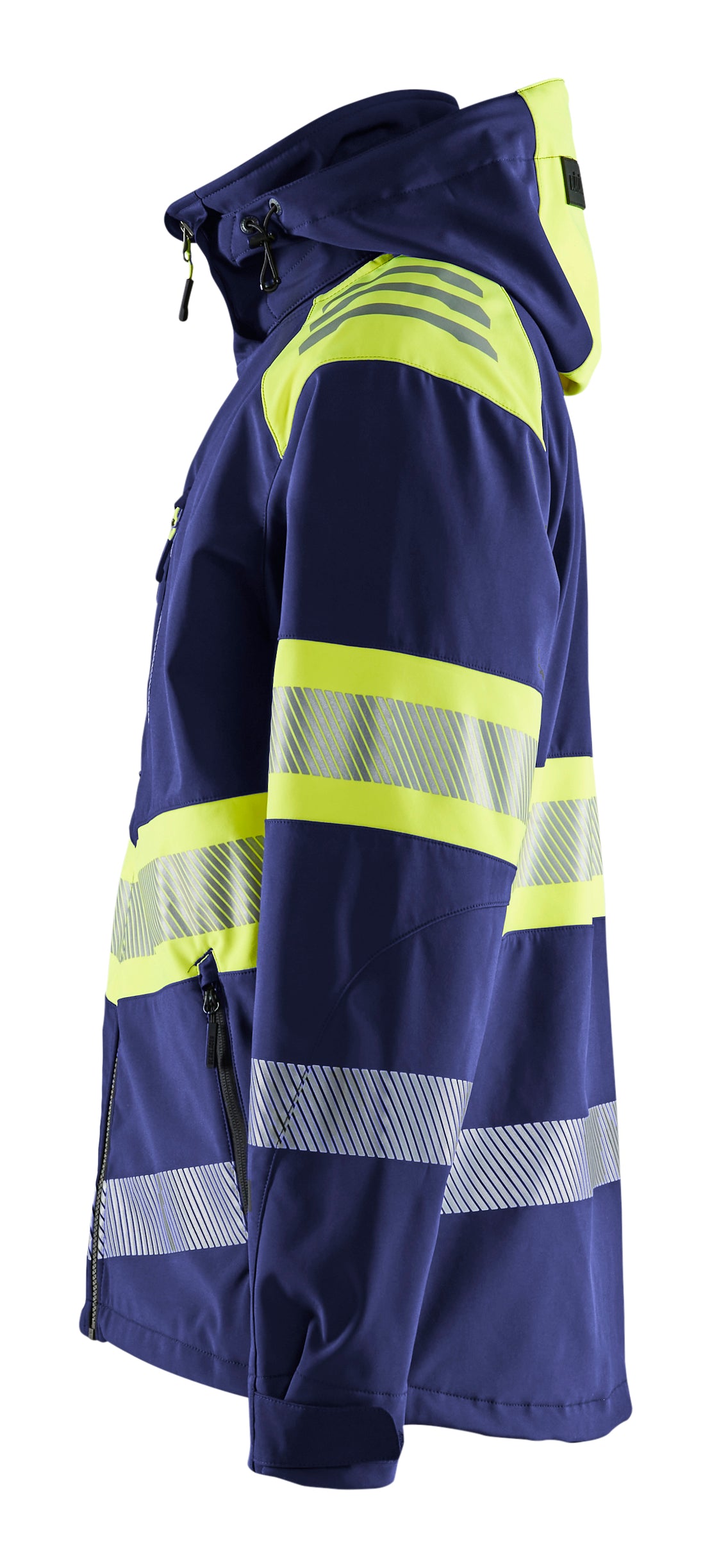 Blåkläder 4494 High Vis Softshell Jakke produktfoto med tryk