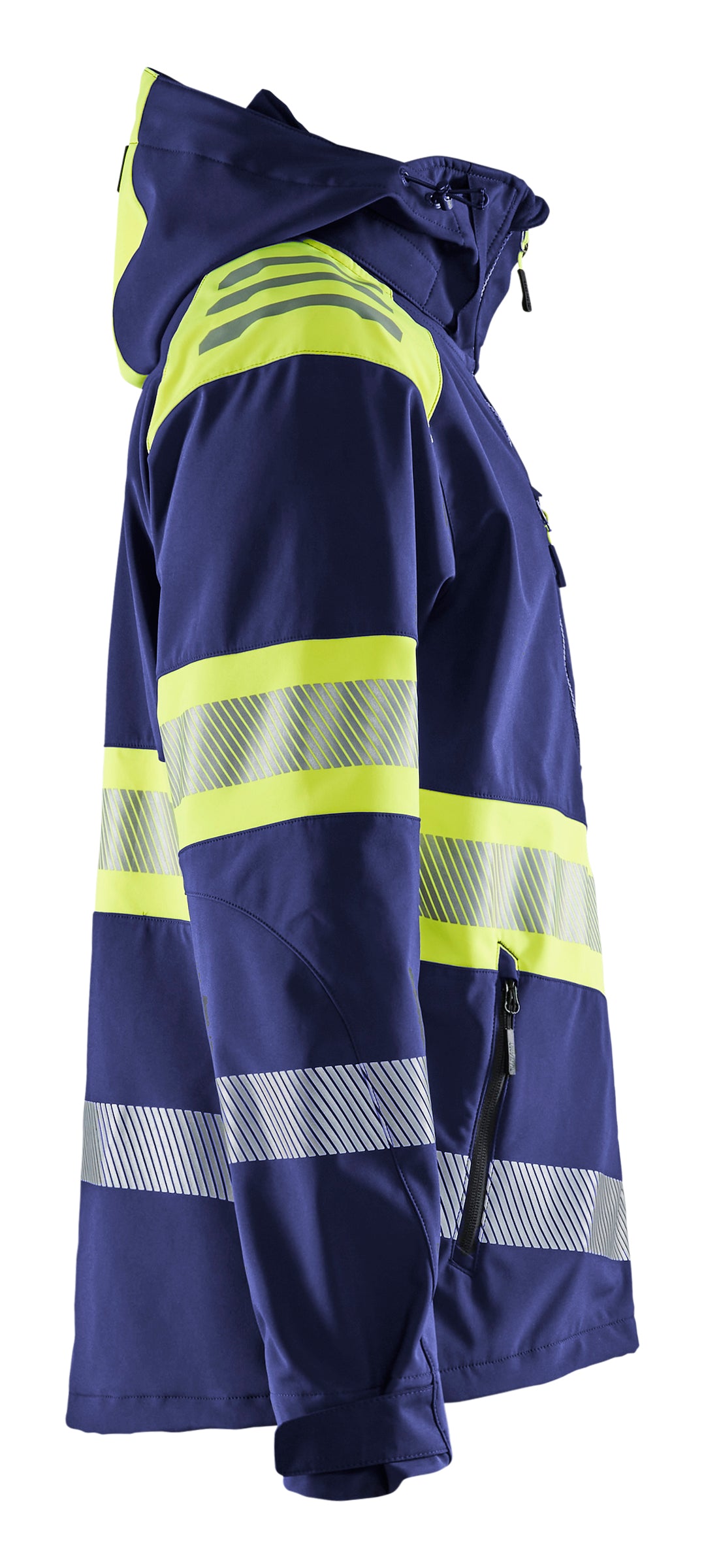 Blåkläder 4494 High Vis Softshell Jakke detalje til broderi