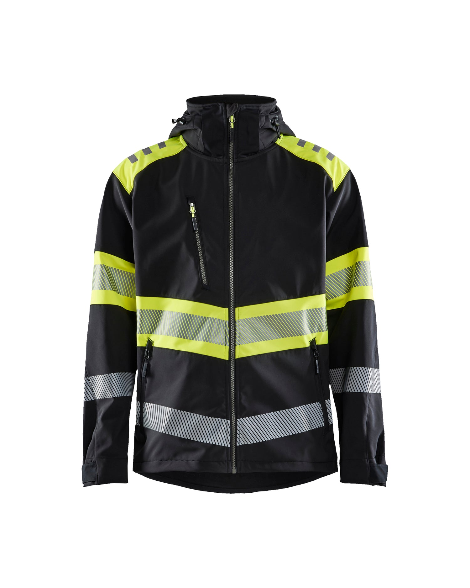 Blåkläder 4494 High Vis Softshell Jakke, Sort/High Vis Gul