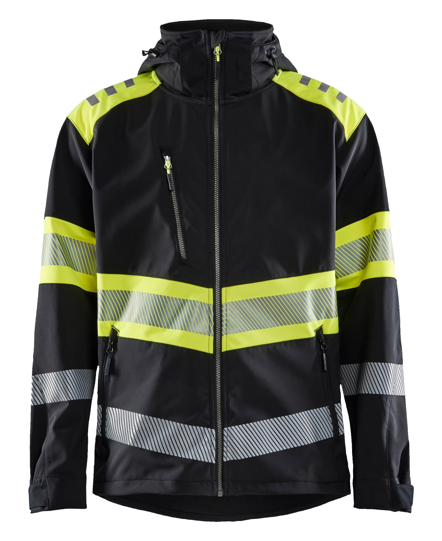 Blåkläder 4494 High Vis Softshell Jakke materiale med firmalogo