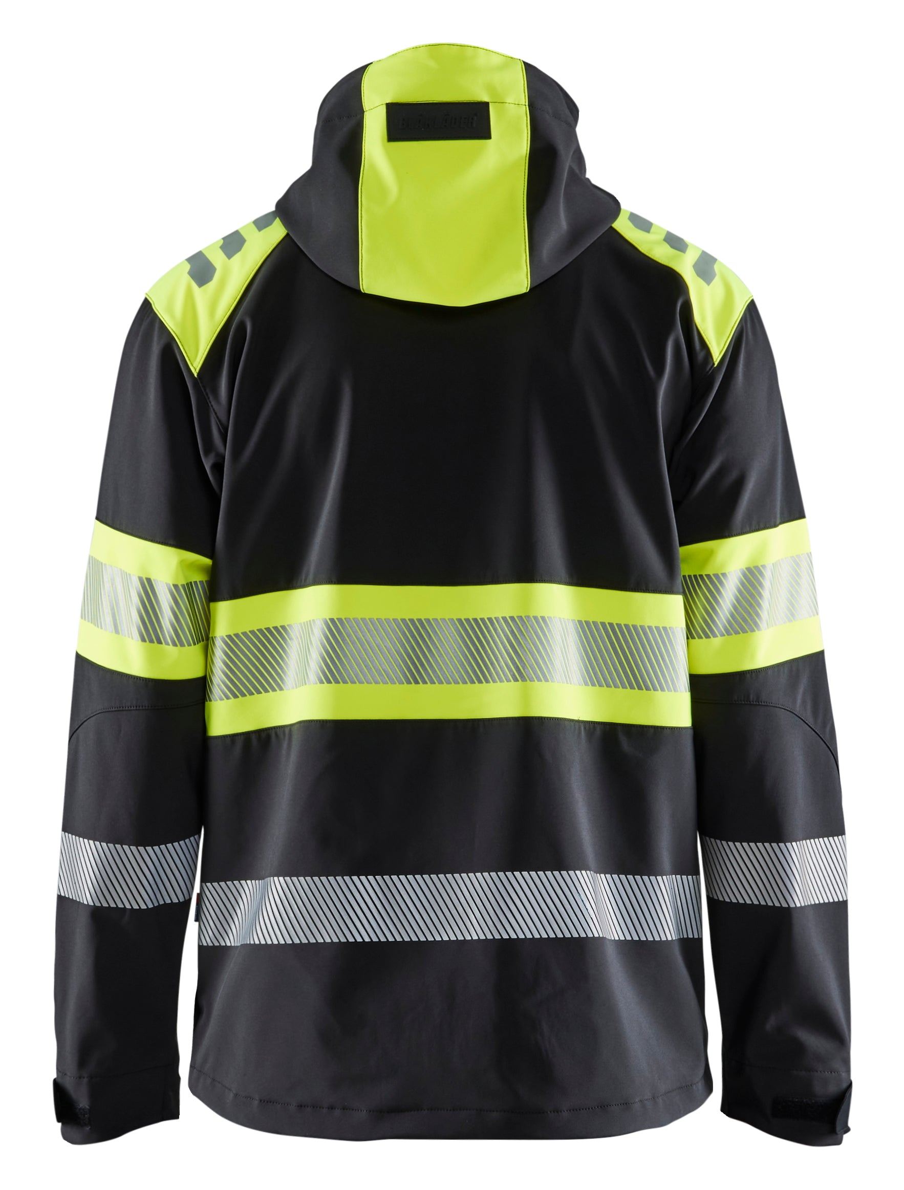 Blåkläder 4494 High Vis Softshell Jakke nærbillede med logo