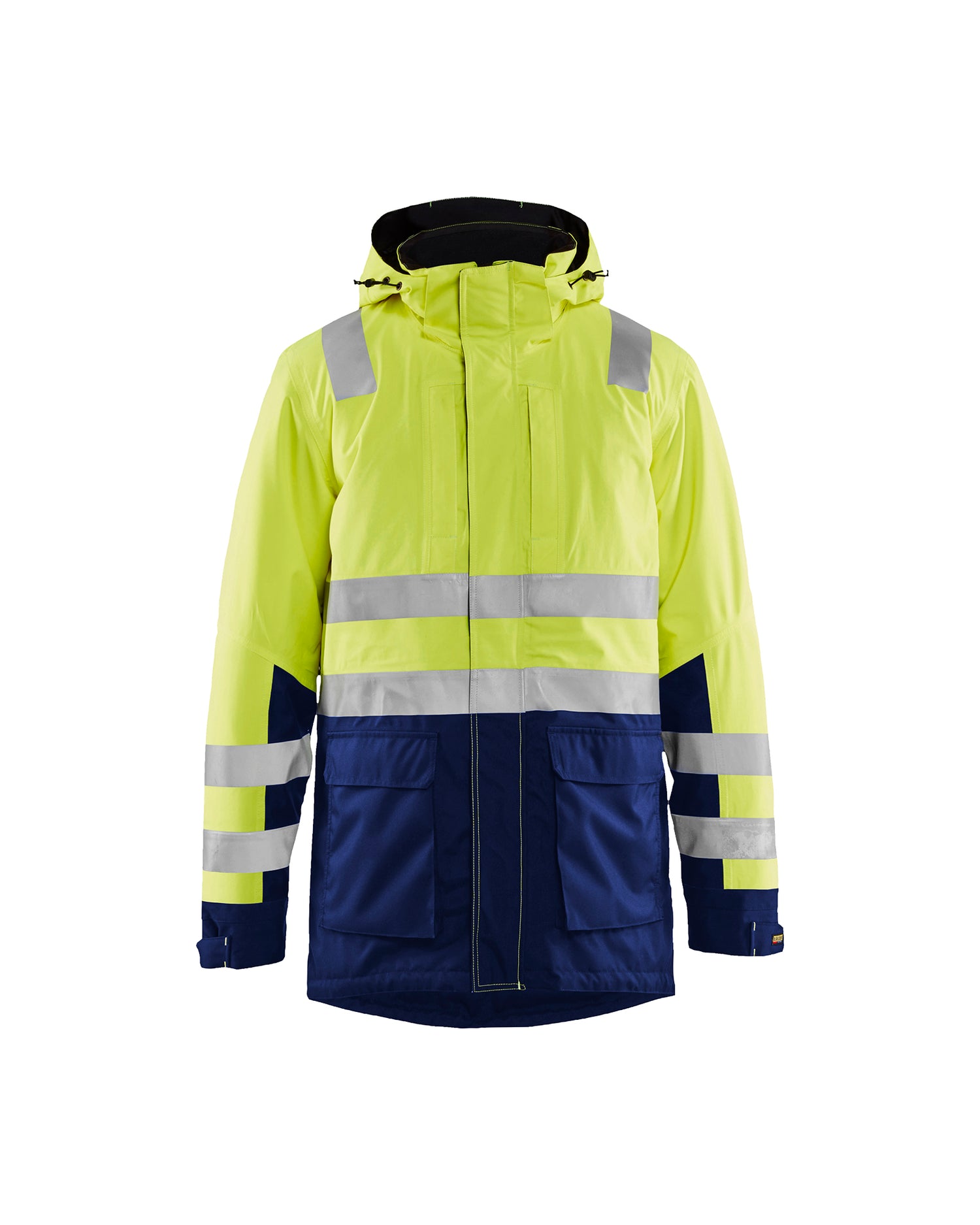 Blåkläder 4495 High Vis Vinterparkajakke, High Vis Gul/Marineblå