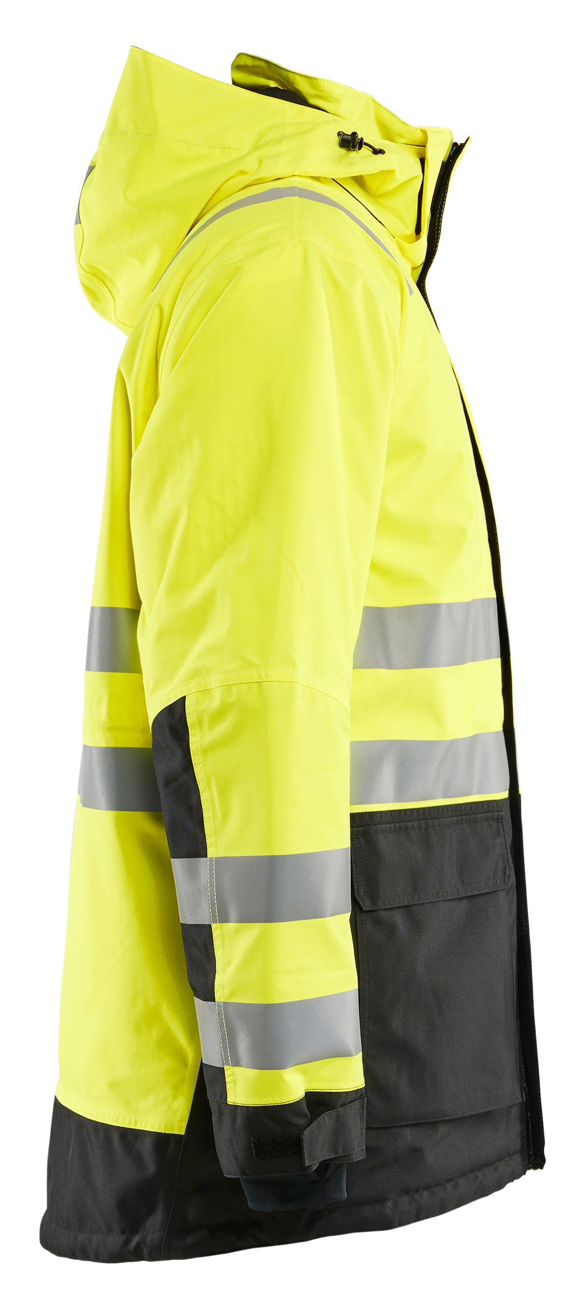 Blåkläder 4495 High Vis Vinterparkajakke nærbillede med logo