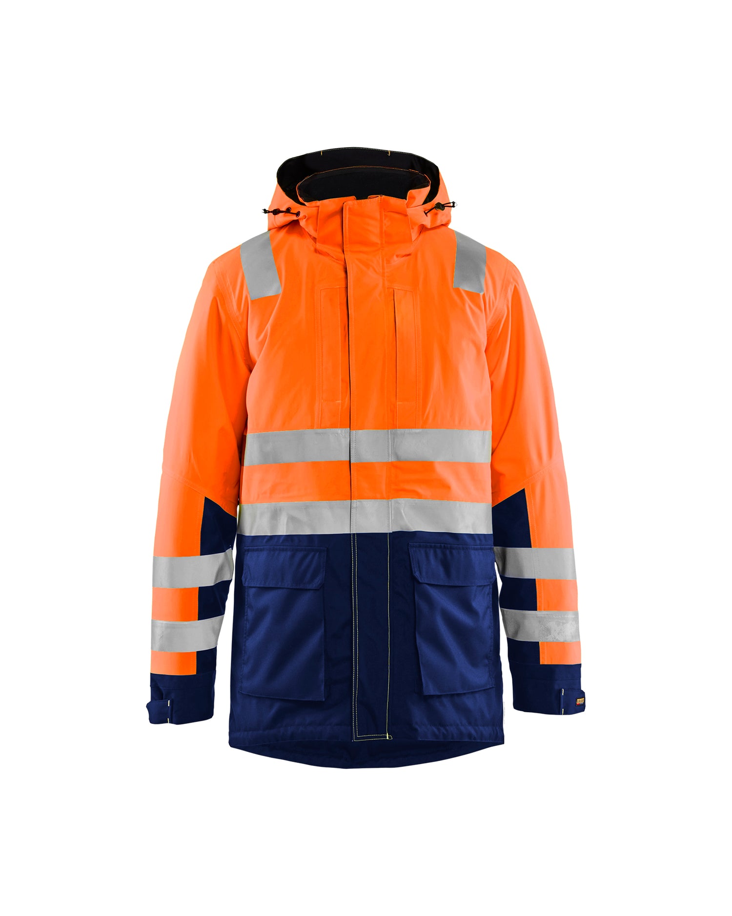 Blåkläder 4495 High Vis Vinterparkajakke, High Vis Orange/Marineblå