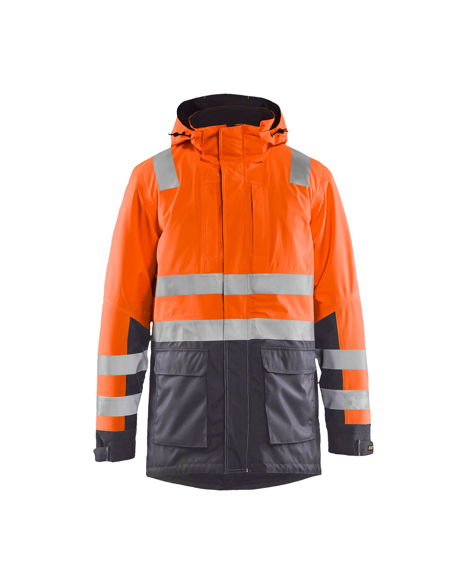 Blåkläder 4495 High Vis Vinterparkajakke, High Vis Orange/Mellemgrå