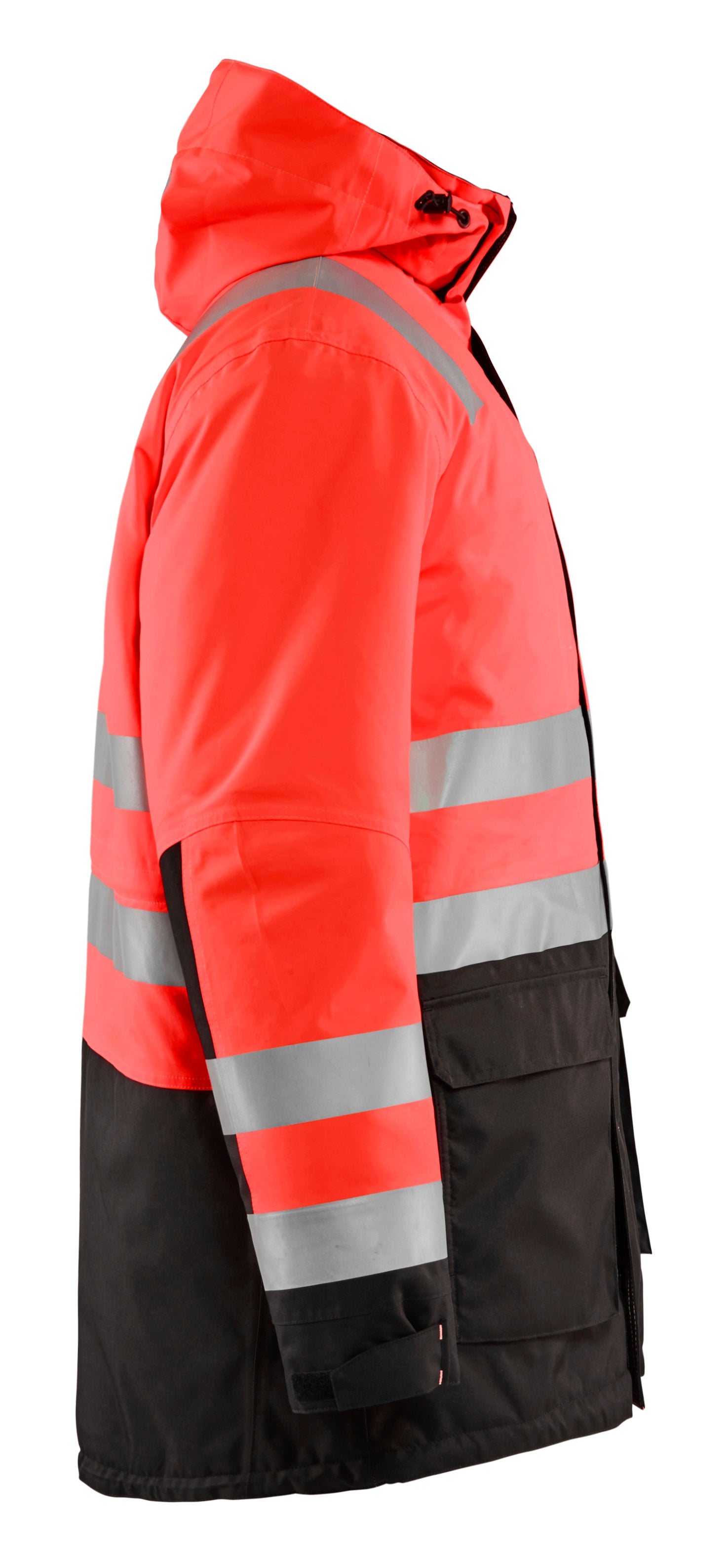 Blåkläder 4495 High Vis Vinterparkajakke nærbillede til broderi