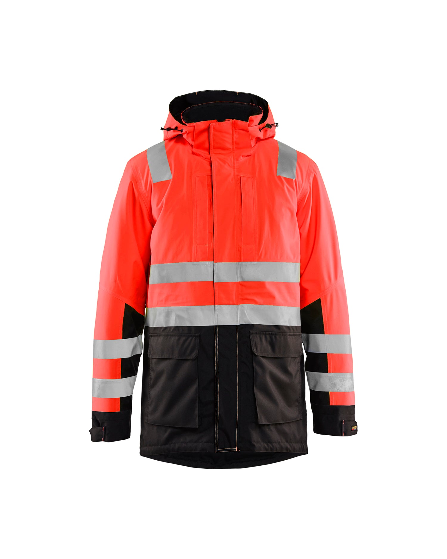 Blåkläder 4495 High Vis Vinterparkajakke, High Vis Rød/Sort
