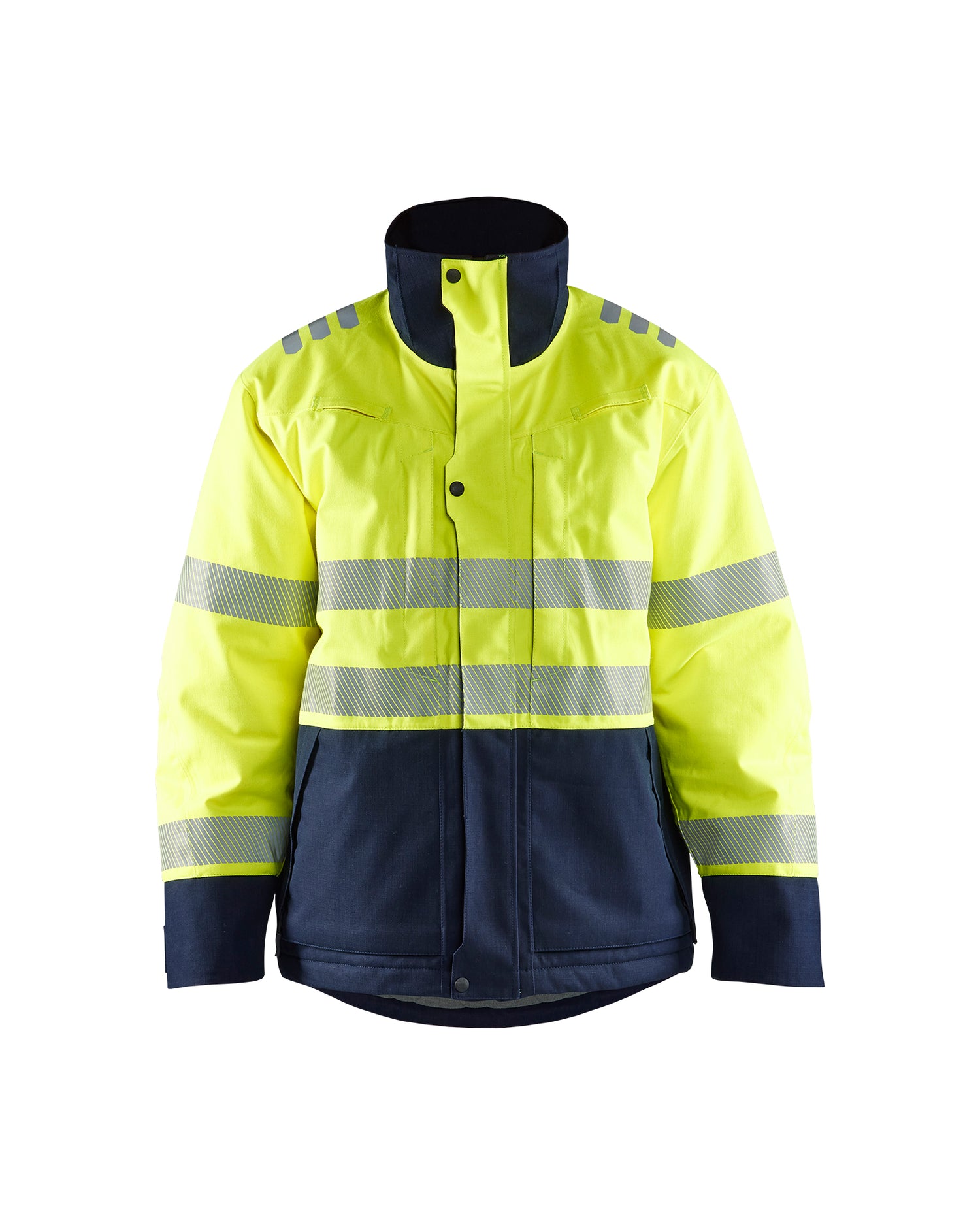 Blåkläder 4517 Multinorm Vinterjakke Inherent, High Vis Gul/Marineblå