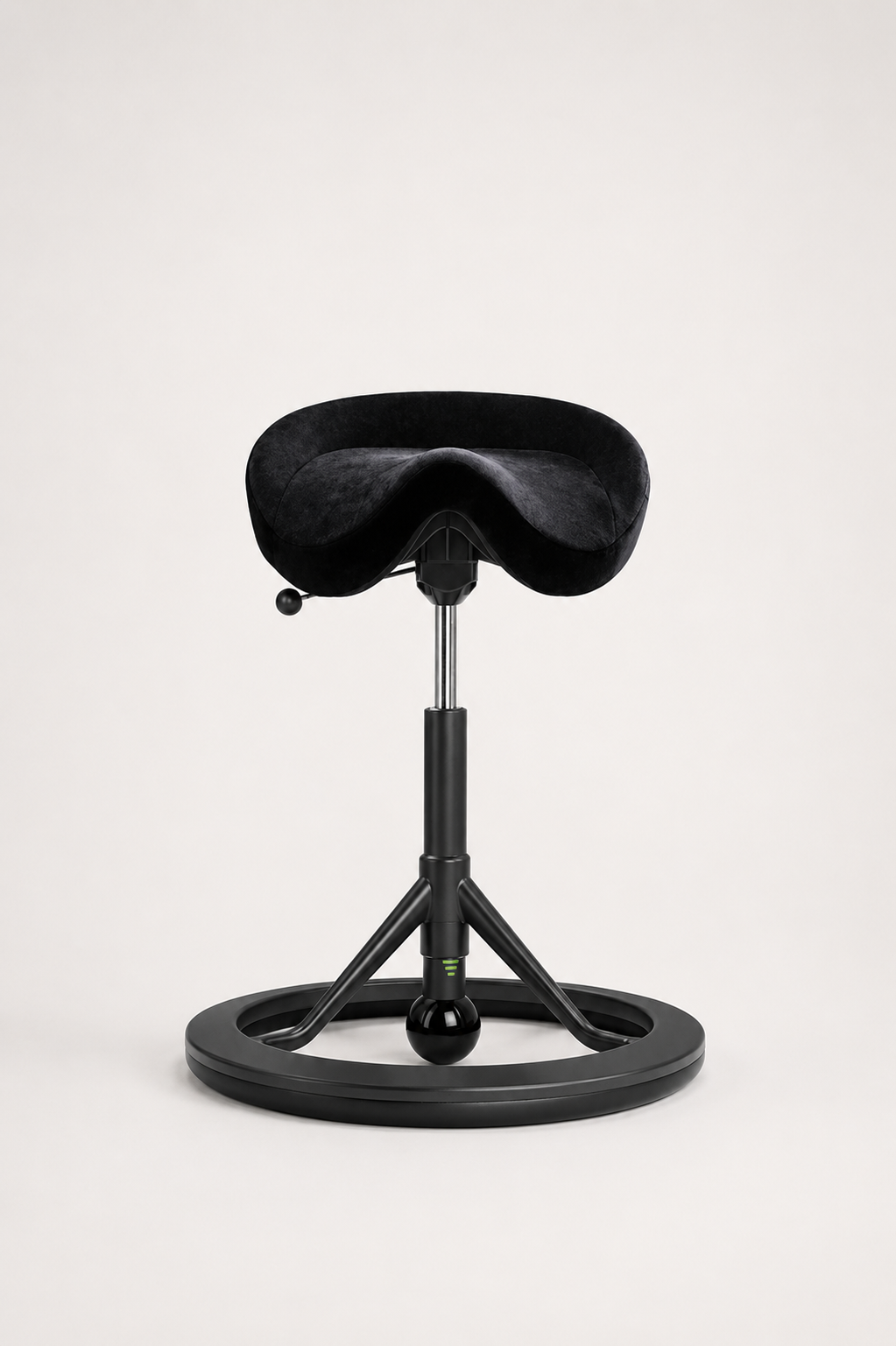 Kontorstol Back App, Alcantara med sort kugle
