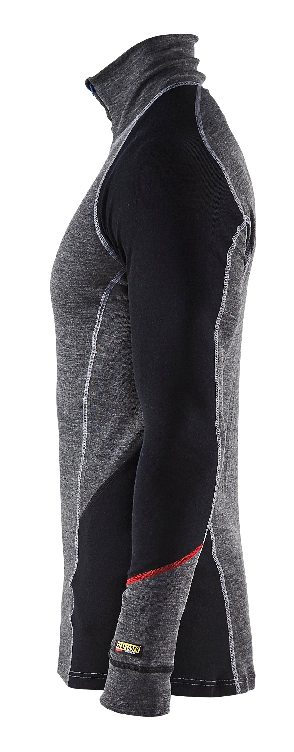 Blåkläder 4699 Undertrøje Merinould Half Zip Xwarm produktfoto med tryk