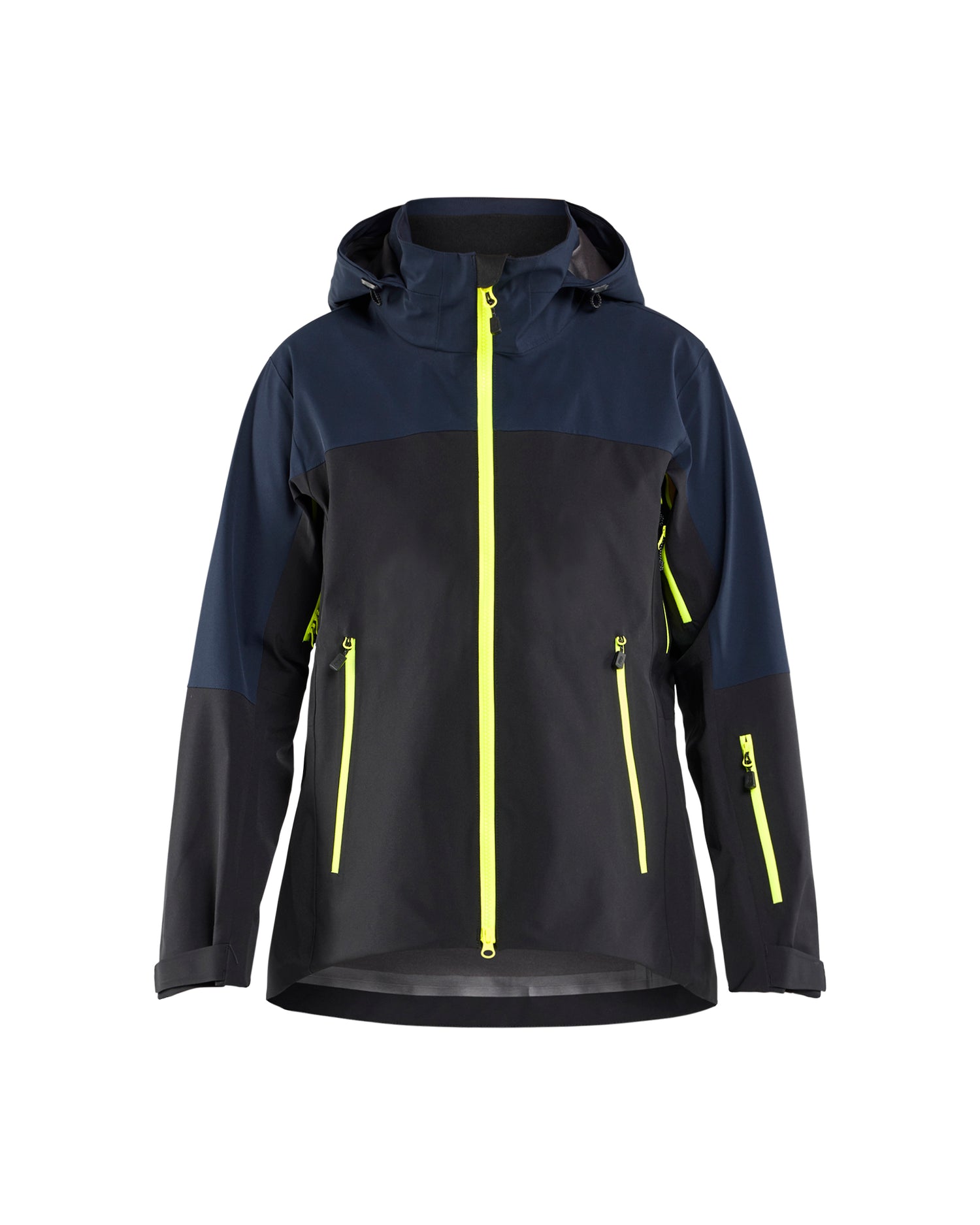 Blåkläder 4708 Striker Dame Skaljakke 4-vejs Stretch, Mørk Marineblå/High Vis Gul