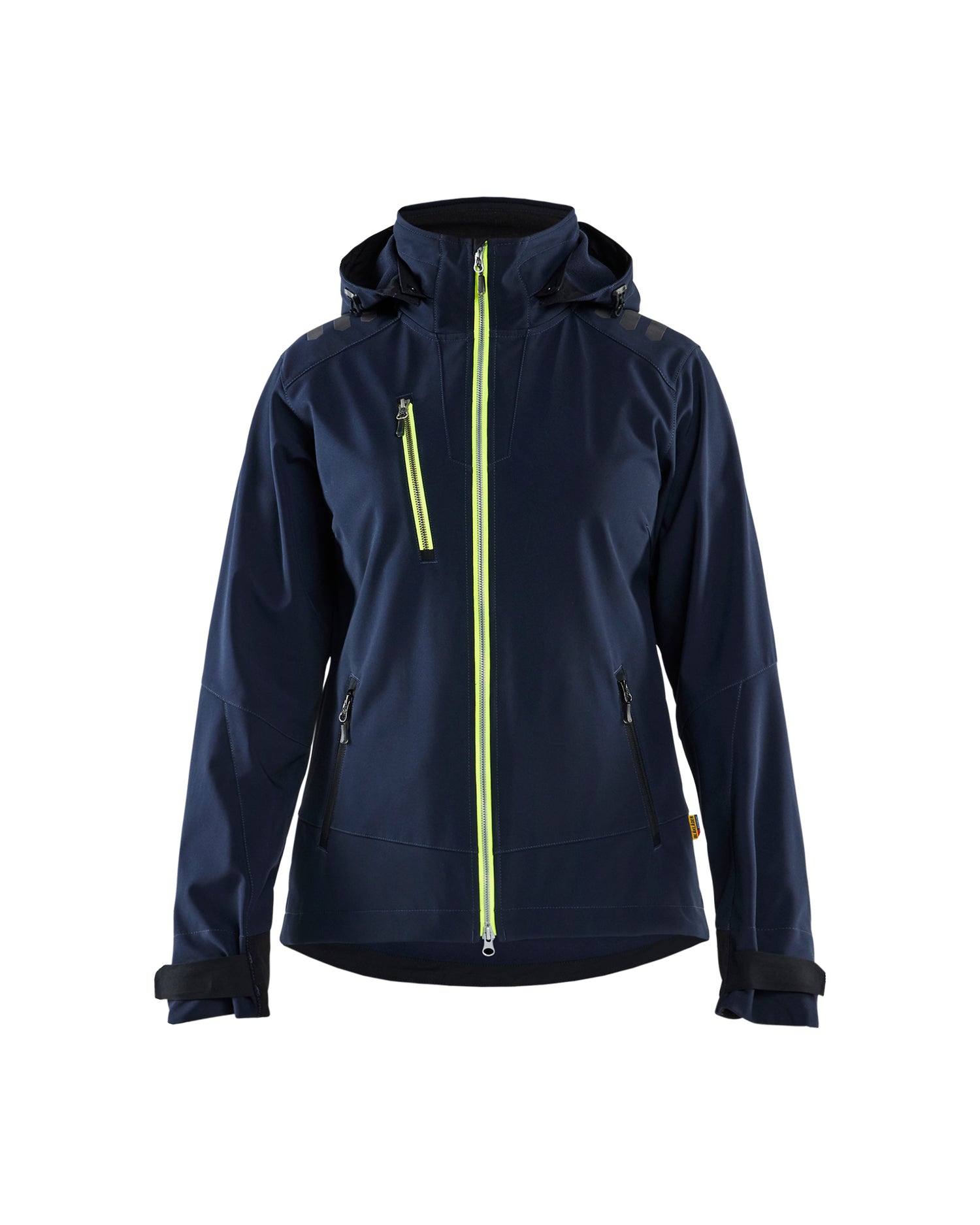 Blåkläder 4719 Dame Softshell Jakke, Mørk Marineblå/High Vis Gul