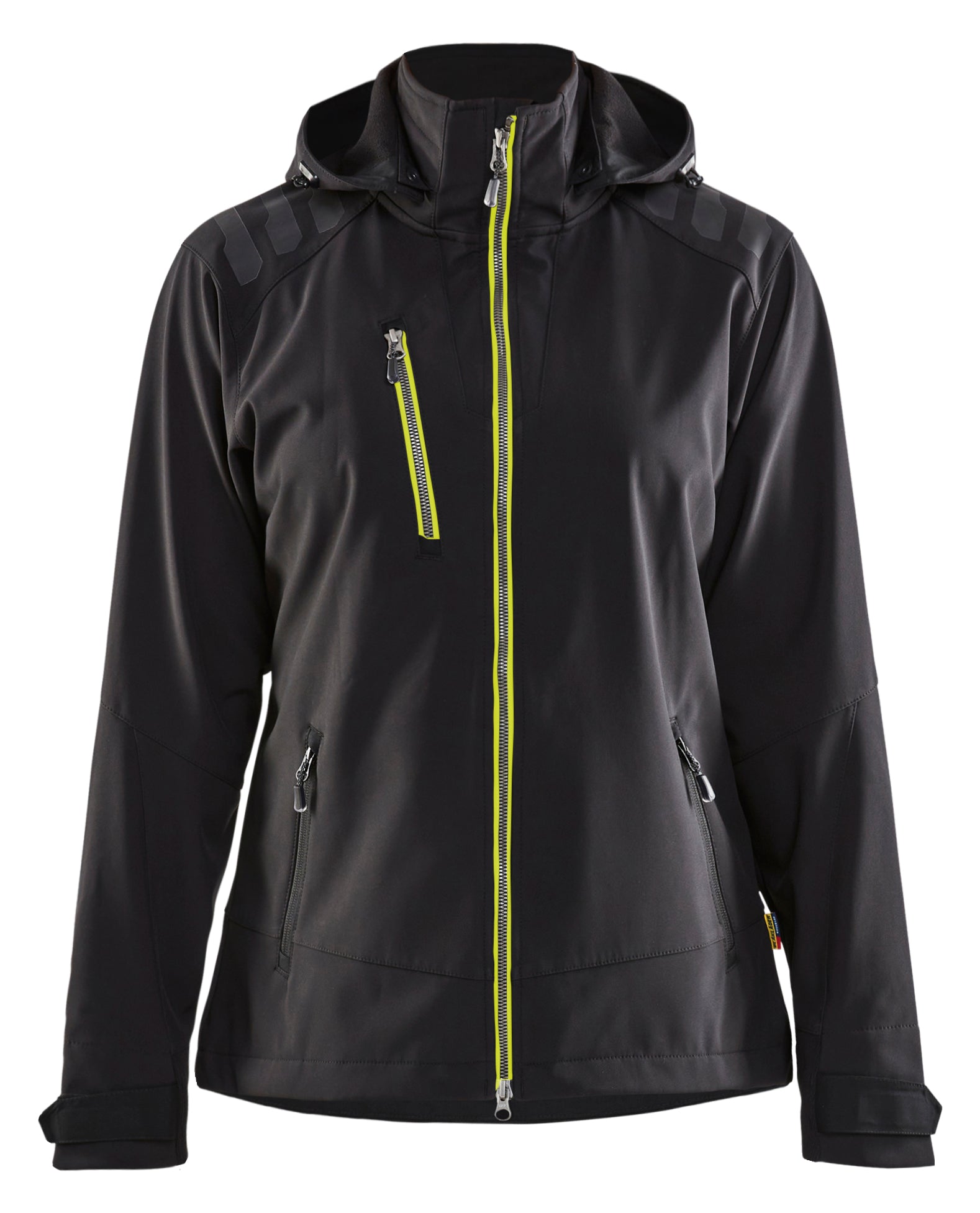 Blåkläder 4719 Dame Softshell Jakke detalje med firmalogo