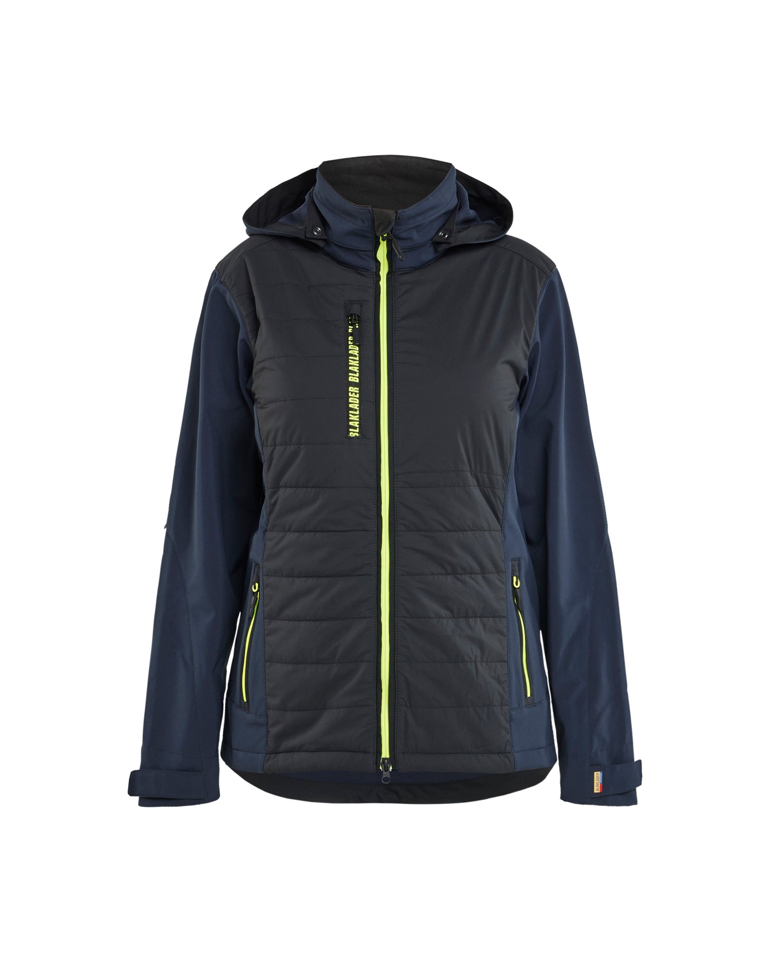 Blåkläder 4733 Dame Hybridjakke, Mørk Marineblå/High Vis Gul