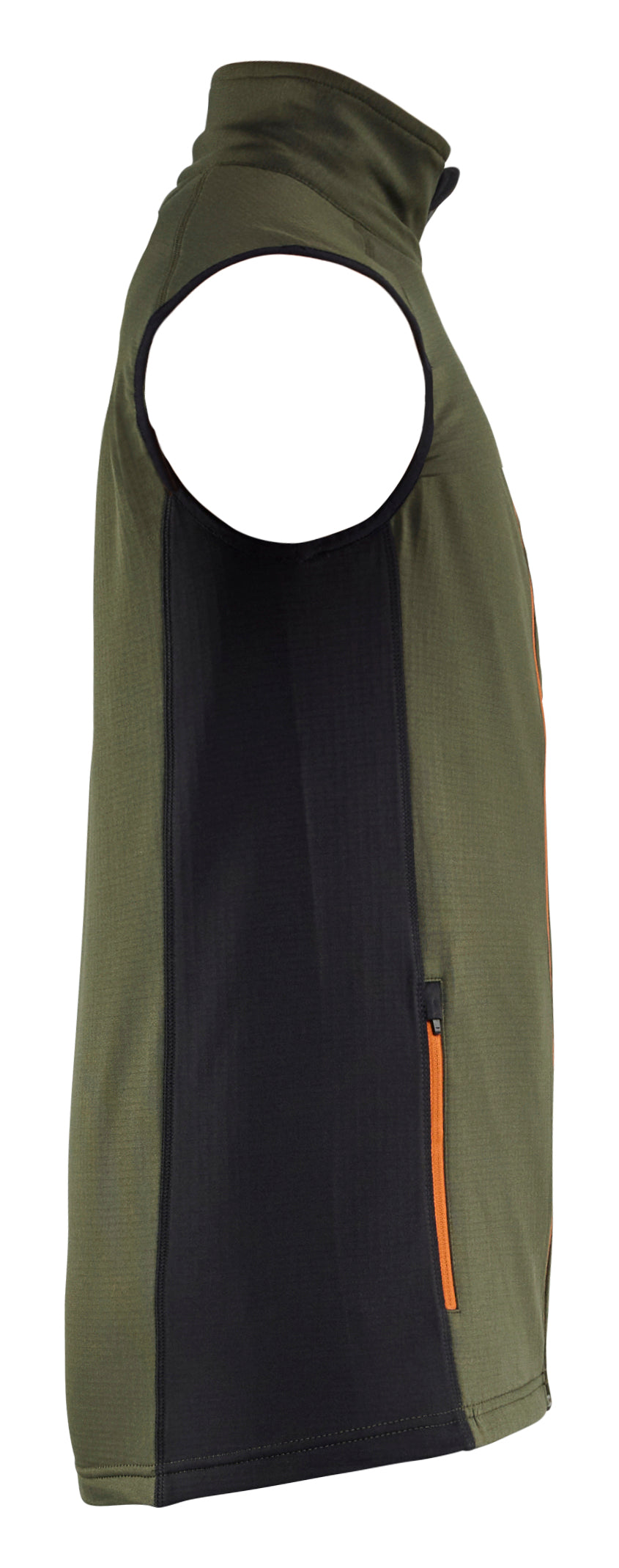 Blåkläder 4736 Striker Fleecevest detalje til broderi