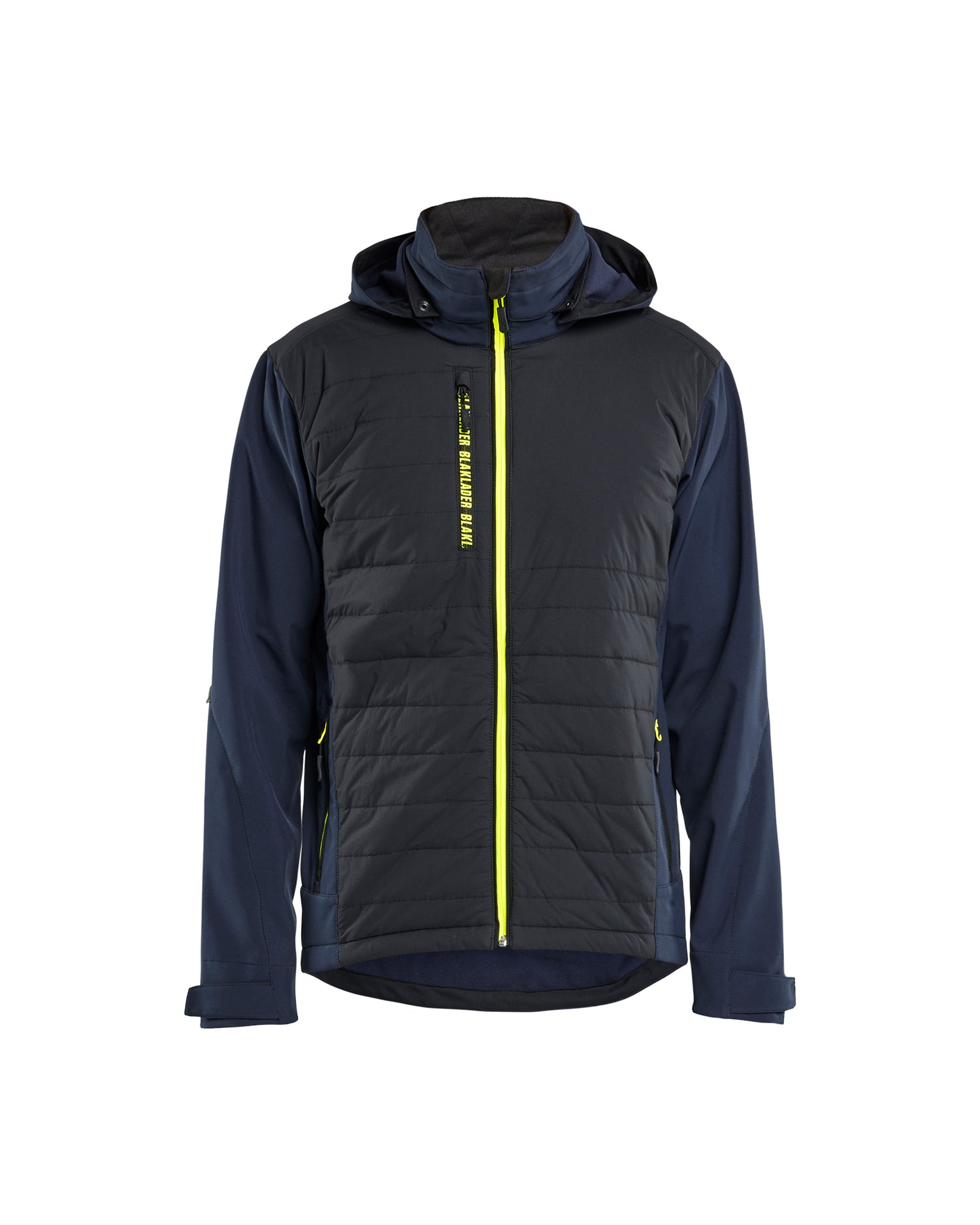 Blåkläder 4743 Hybridjakke, Mørk Marineblå/High Vis Gul