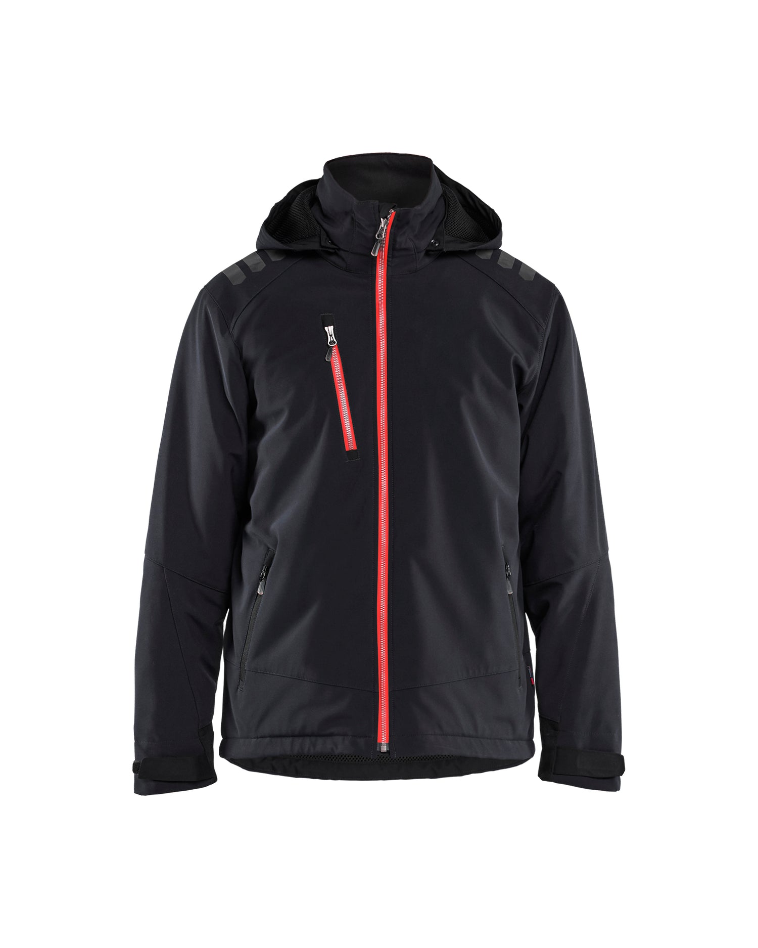 Blåkläder 4750 Letforet Vinter Softshelljakke, Sort/Rød