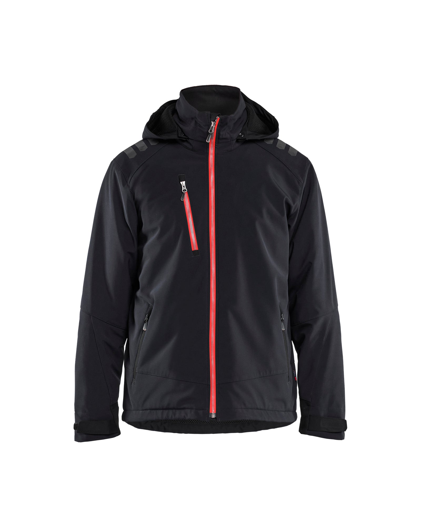 Blåkläder 4750 Letforet Vinter Softshelljakke, Sort/Rød