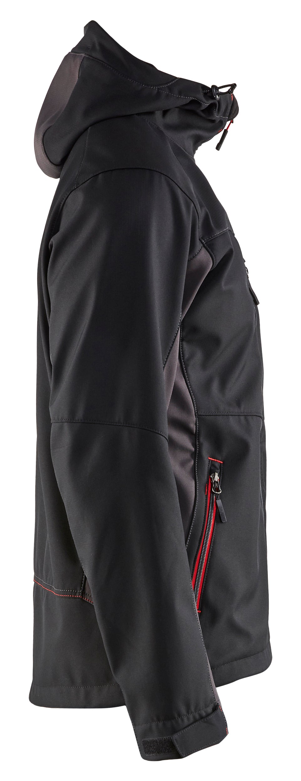 Blåkläder 4753 Softshell Jakke med hætte nærbillede til broderi