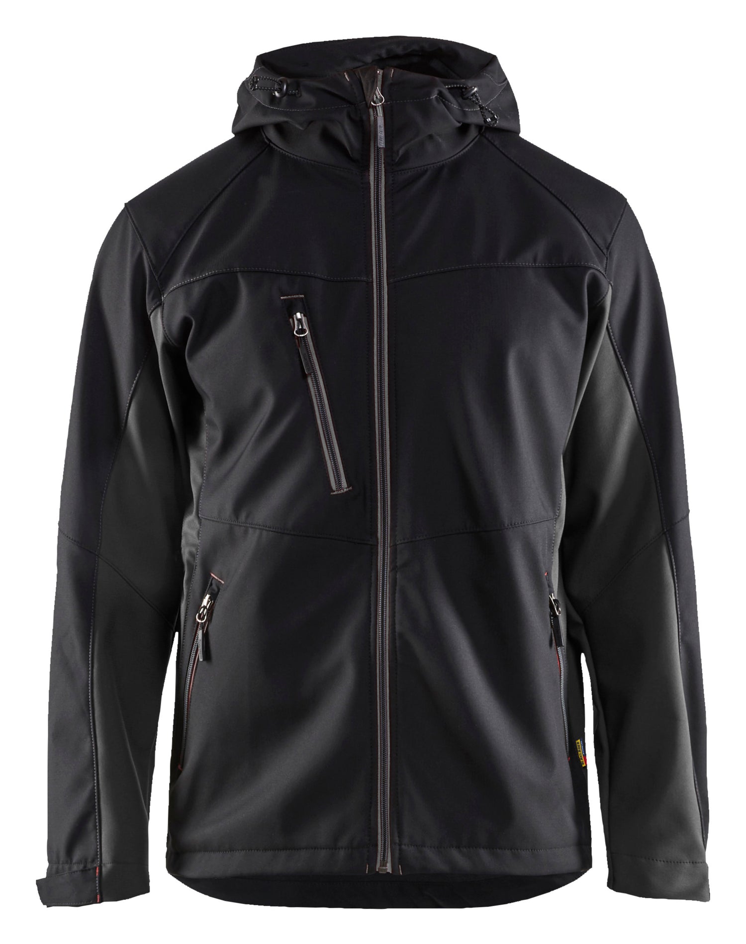 Blåkläder 4753 Softshell Jakke med hætte, Sort/Mørk Grå