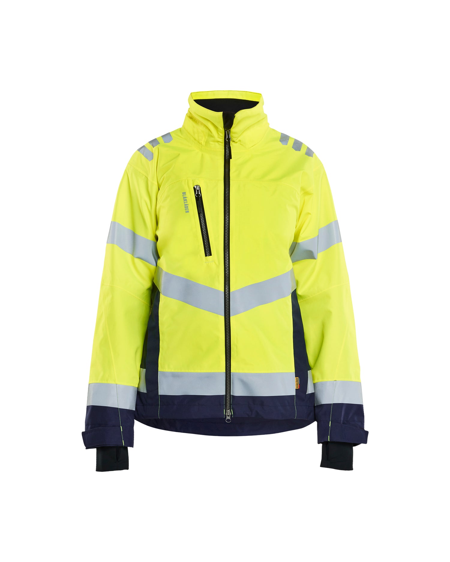 Blåkläder 4761 Dame High Vis Skaljakke, High Vis Gul/Marineblå