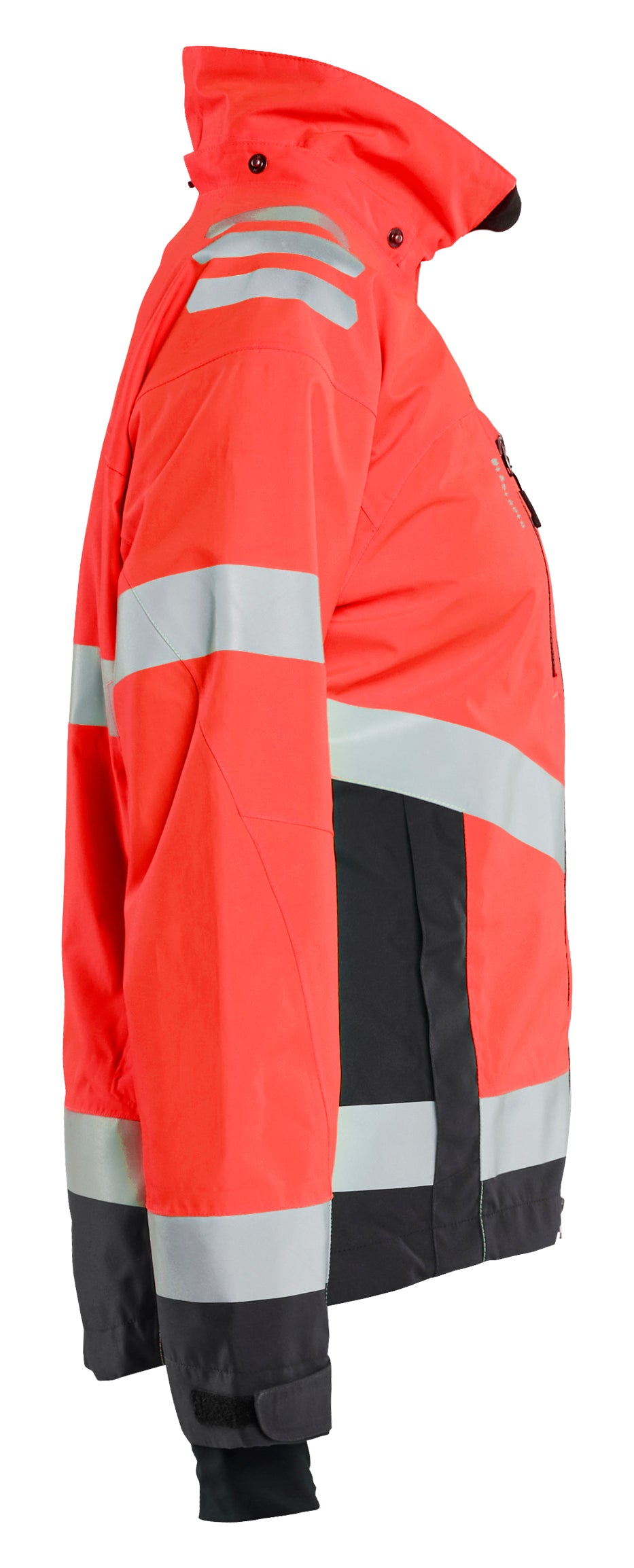 Blåkläder 4761 Dame High Vis Skaljakke nærbillede til broderi