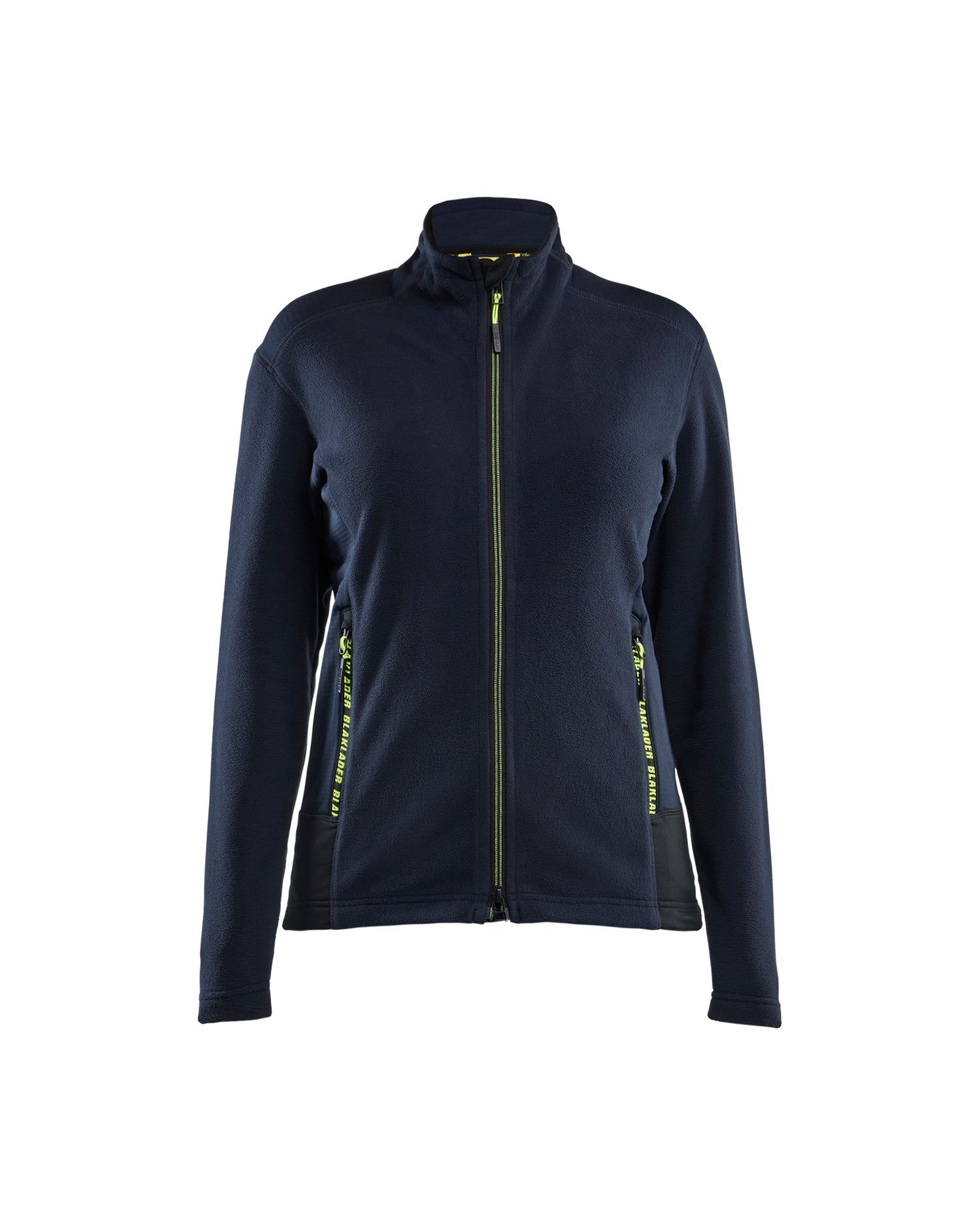 Blåkläder 4766 Dame microfleece jakke, Mørk Marineblå/High Vis Gul