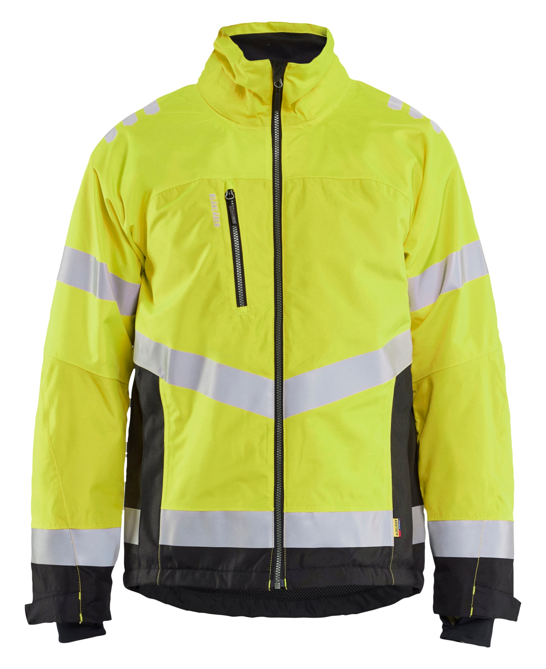 Blåkläder 4780 High Vis Letforet Vinterjakke materiale med firmalogo