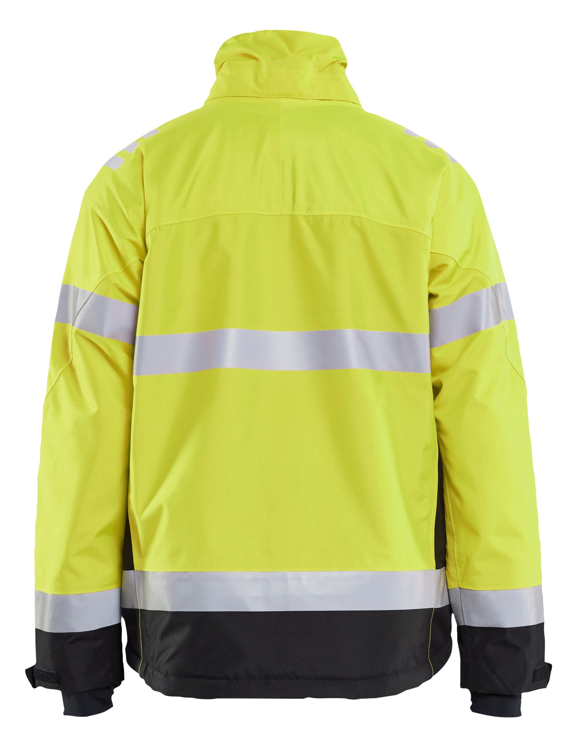 Blåkläder 4780 High Vis Letforet Vinterjakke nærbillede med logo