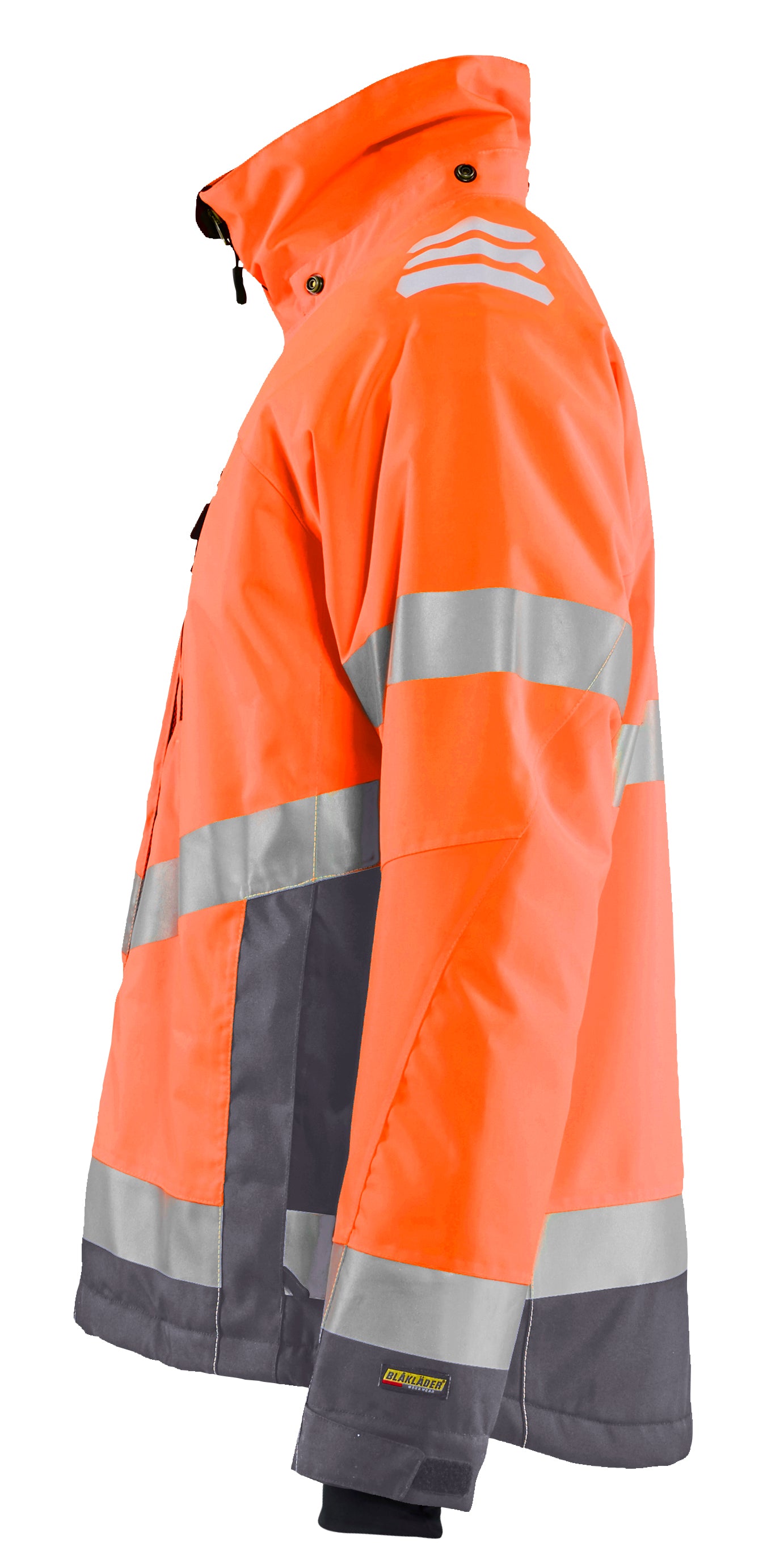 Blåkläder 4780 High Vis Letforet Vinterjakke materiale med tryk