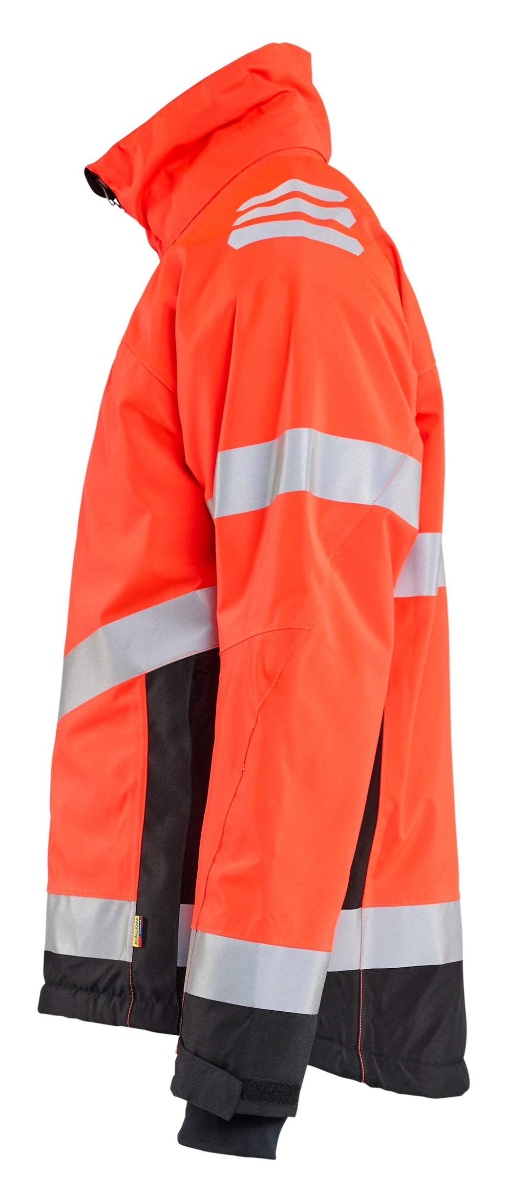 Blåkläder 4780 High Vis Letforet Vinterjakke detalje med tryk