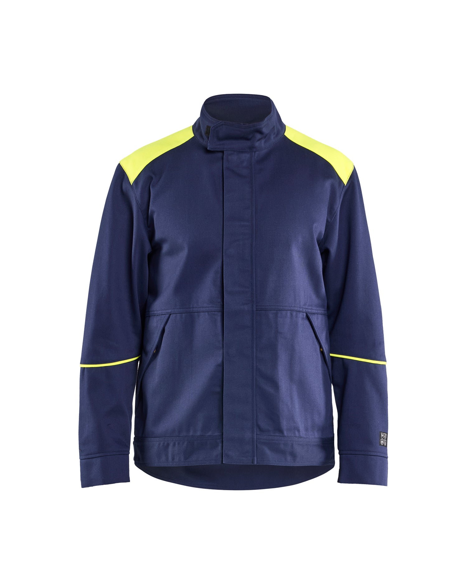 Blåkläder 4801 Flammehæmmende Svejse Jakke, Marineblå/High Vis Gul