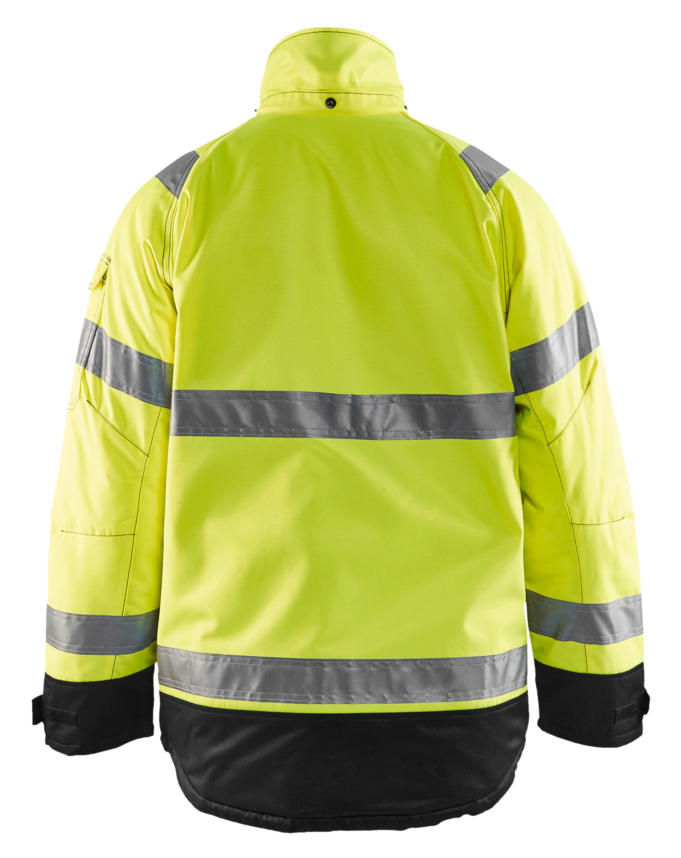 Blåkläder 4828 High Vis Vinterjakke bævernylon nærbillede med logo