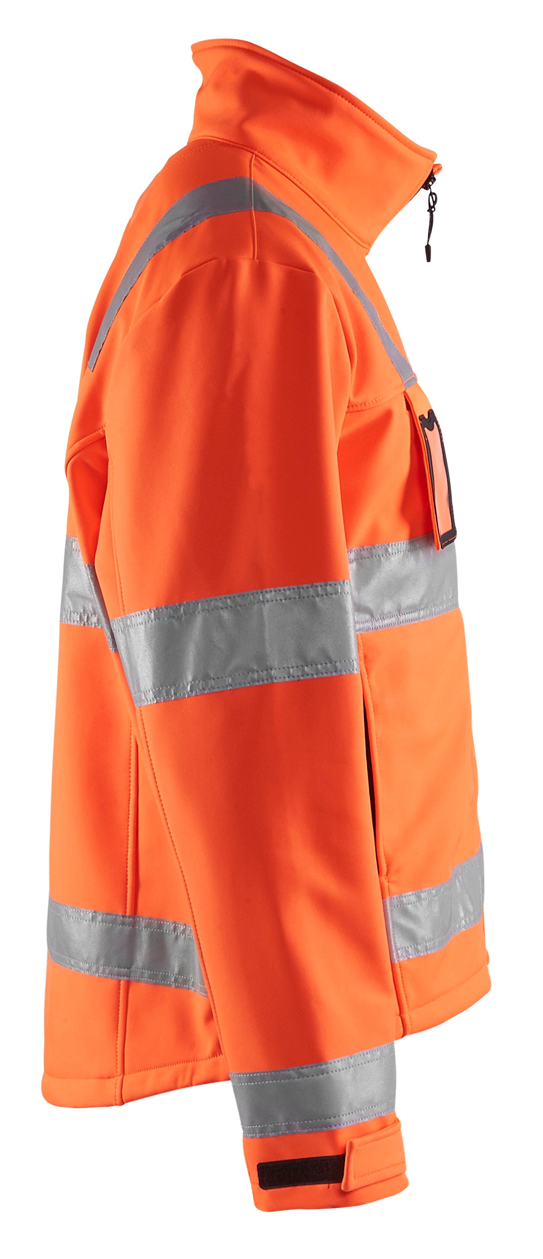 Blåkläder 4838 High Vis Softshell Jakke detalje til broderi