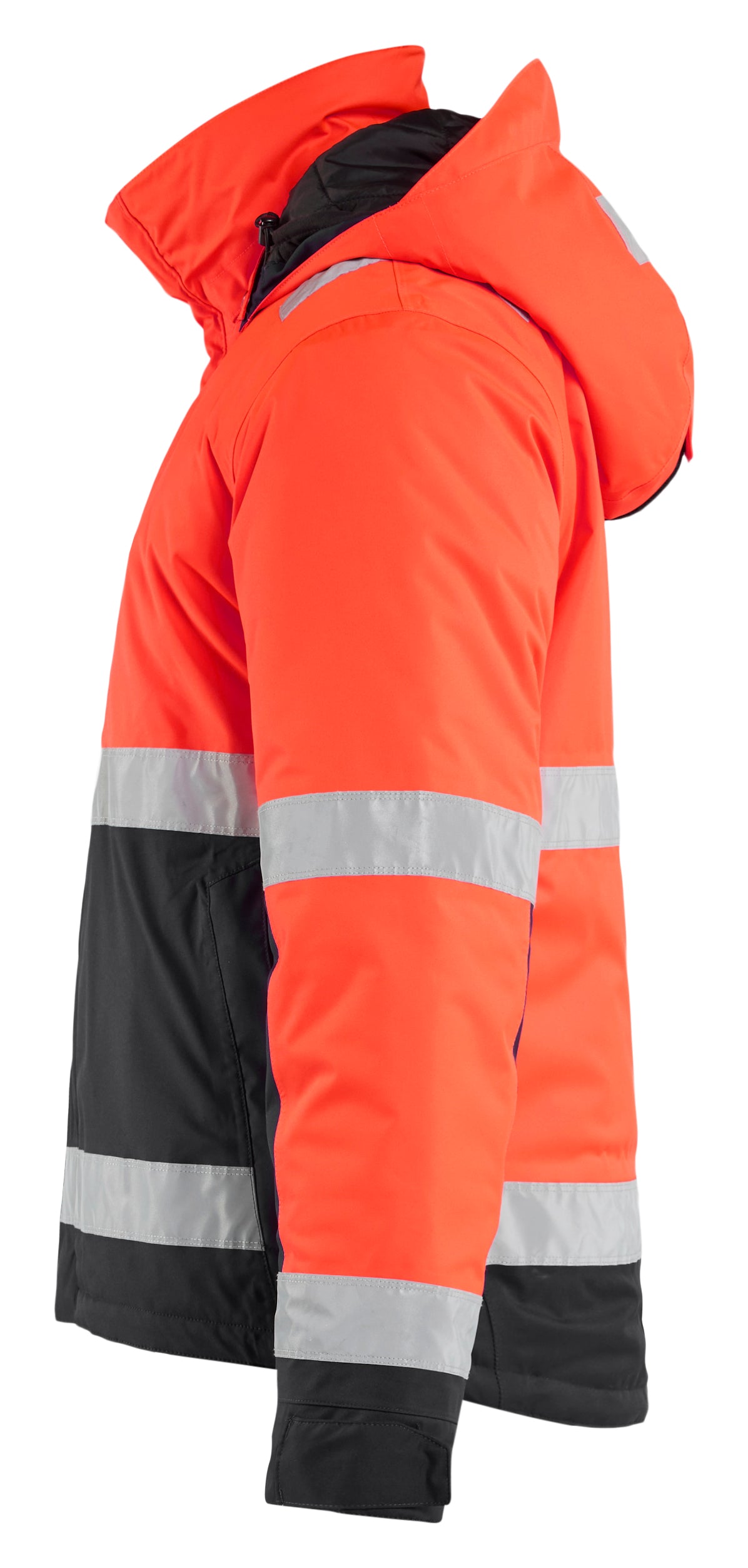 Blåkläder 4870 High Vis Vinterjakke detalje med tryk