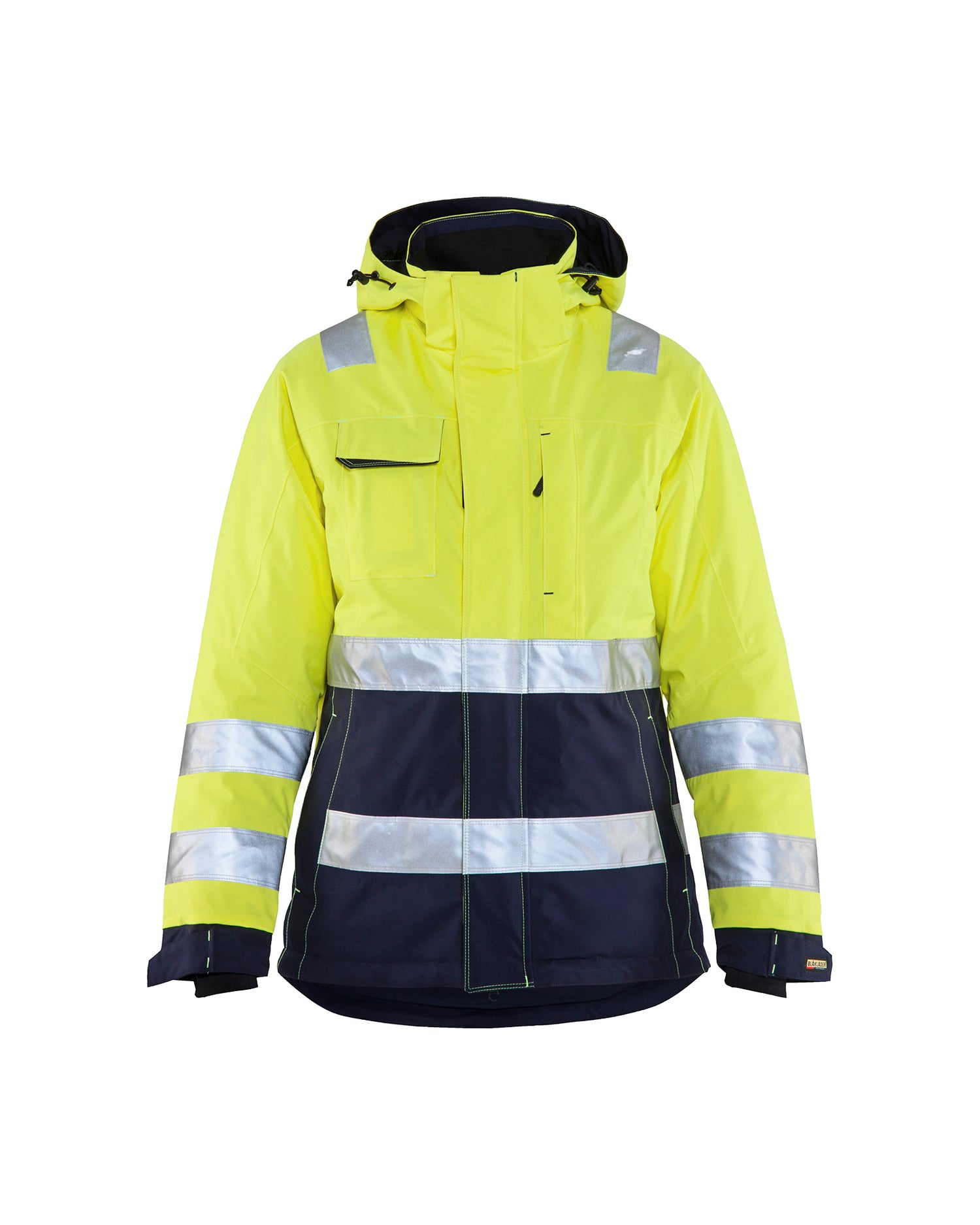Blåkläder 4872 Dame High Vis Vinterjakke, High Vis Gul/Marineblå