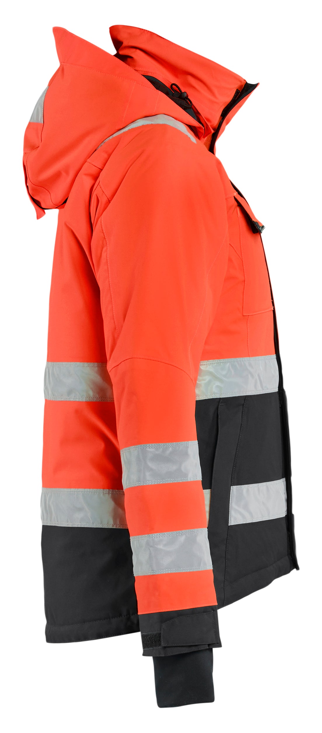 Blåkläder 4872 Dame High Vis Vinterjakke nærbillede til broderi