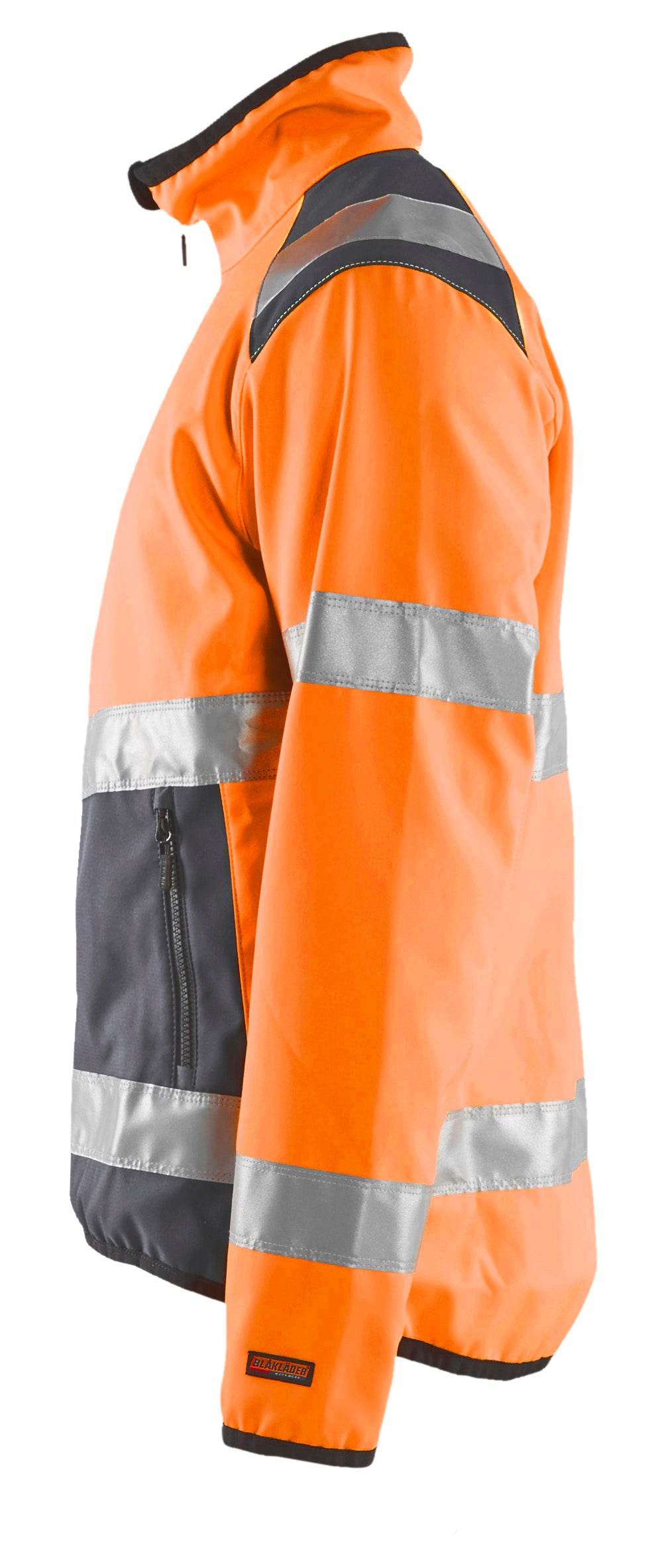 Blåkläder 4877 High Vis Light Softshell Jakke materiale med tryk