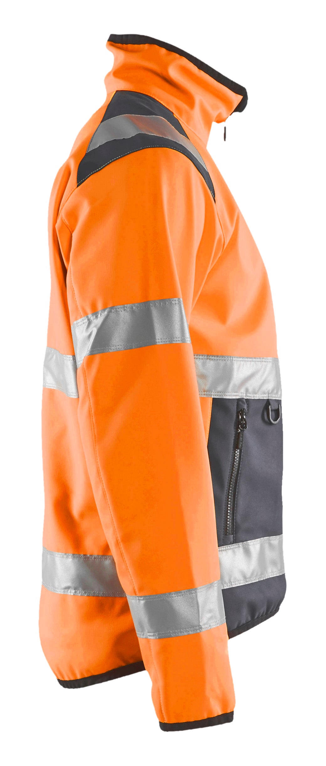 Blåkläder 4877 High Vis Light Softshell Jakke nærbillede til broderi